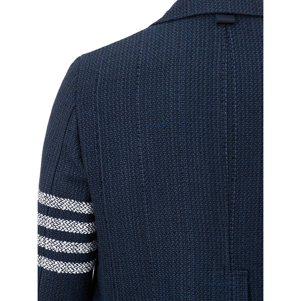 Thom Browne Elegant Acrylic Blue Jacket for Men IT48 | M