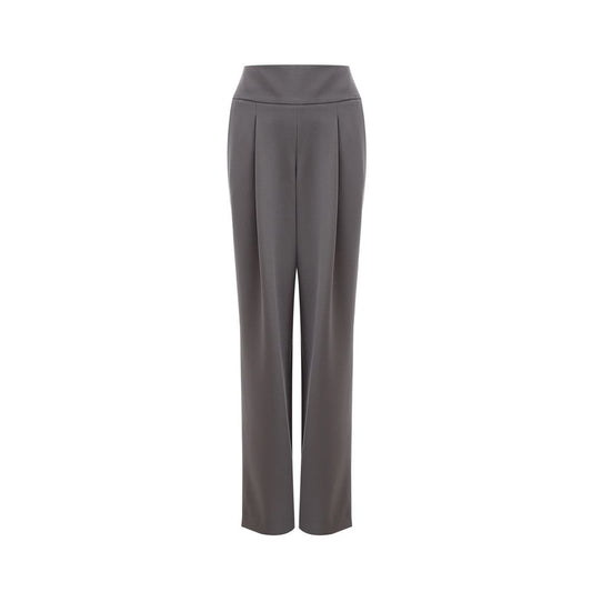 Lardini Chic Gray Wool Trousers for Sophisticated Style IT40 | S