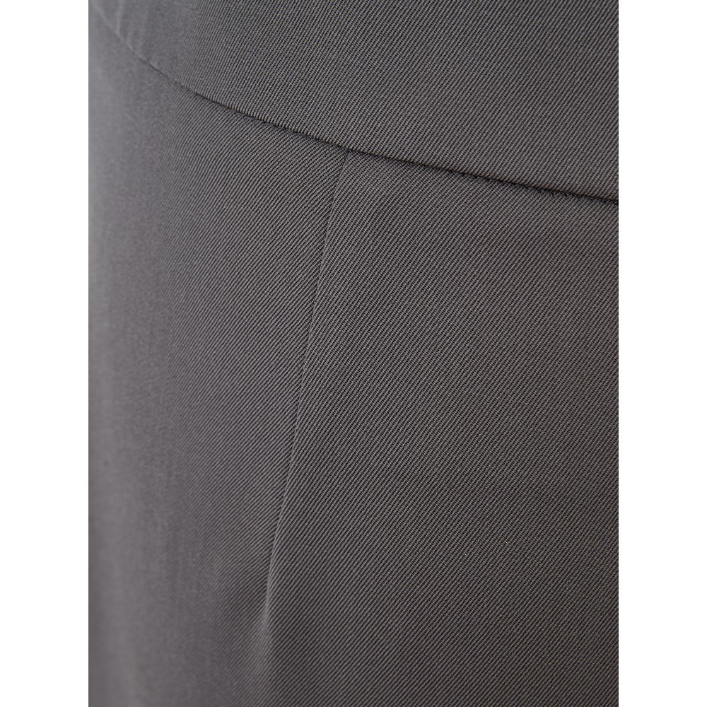 Lardini Chic Gray Wool Trousers for Sophisticated Style IT40 | S