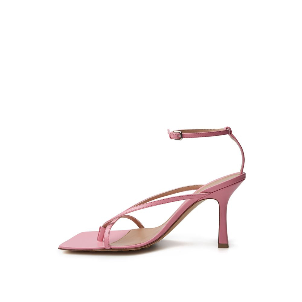 Bottega Veneta Elegant Pink Leather Sandals for Sophisticated Style EU38 | US8