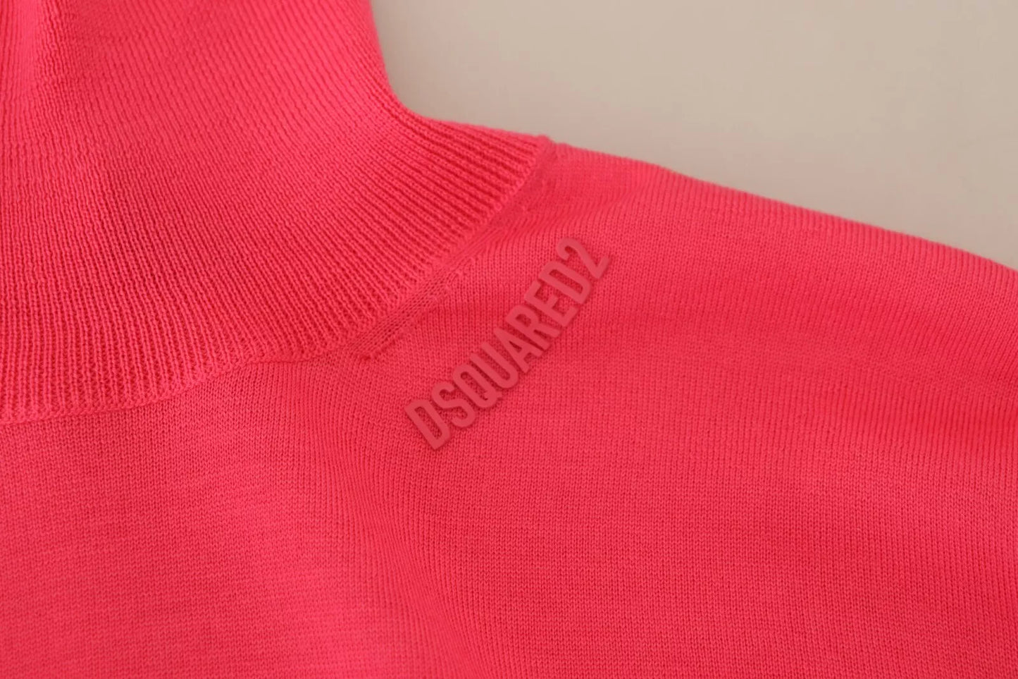 Dsquared² Pink Solid Long Sleeve Turtle Neck Casual Sweater IT38 | XS