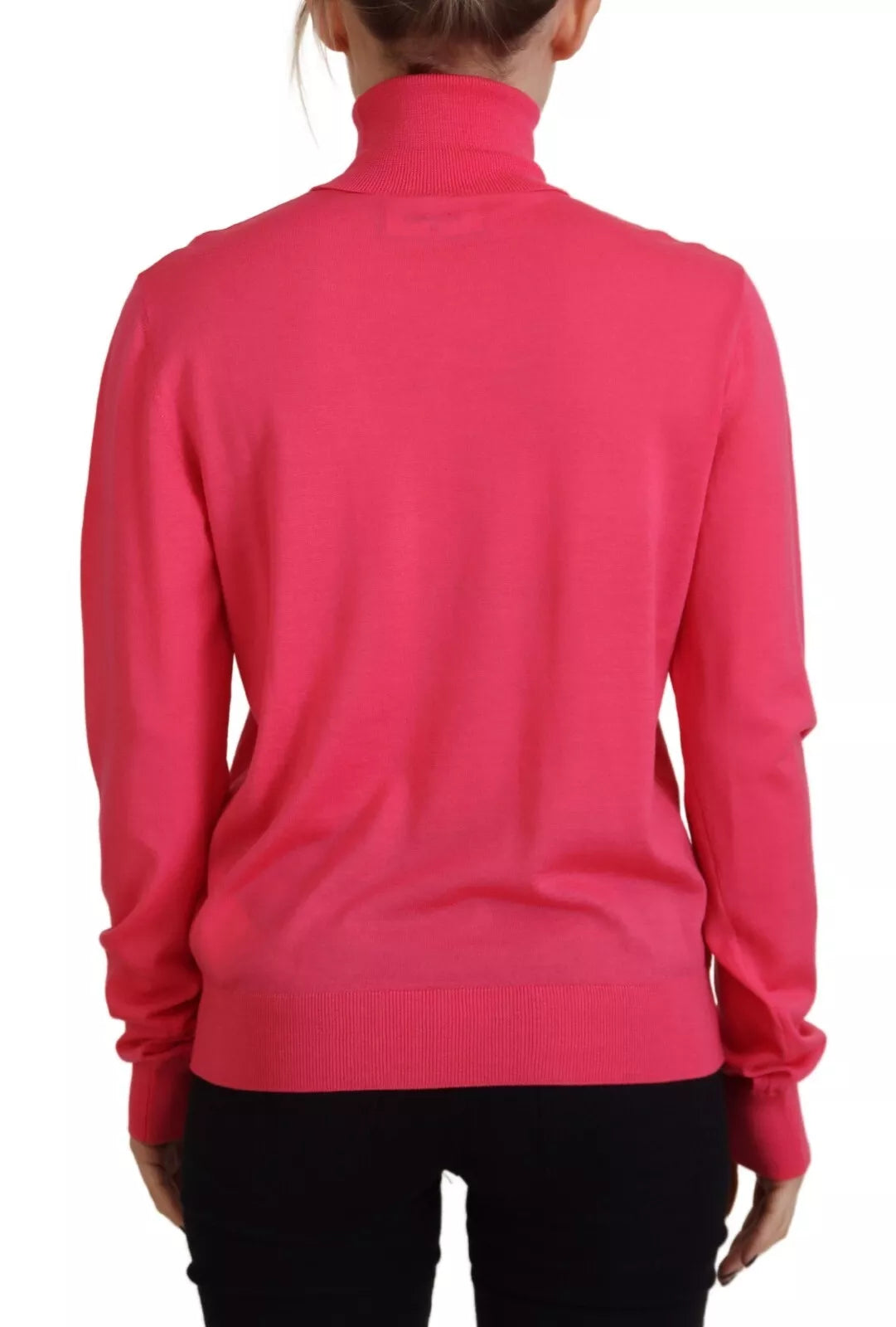 Dsquared² Pink Solid Long Sleeve Turtle Neck Casual Sweater IT38 | XS