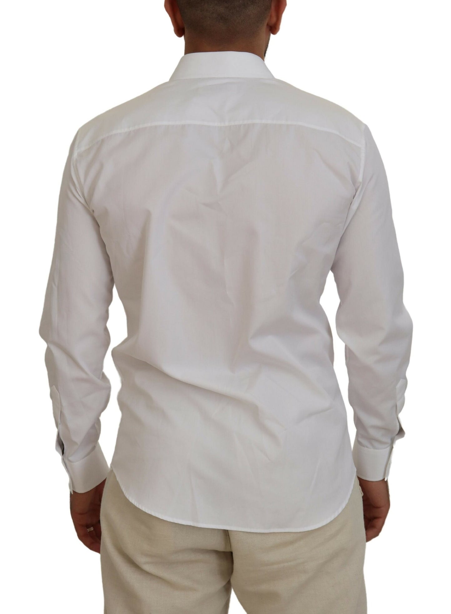 Dsquared² White Cotton Collared Long Sleeves Formal Shirt IT48 | M