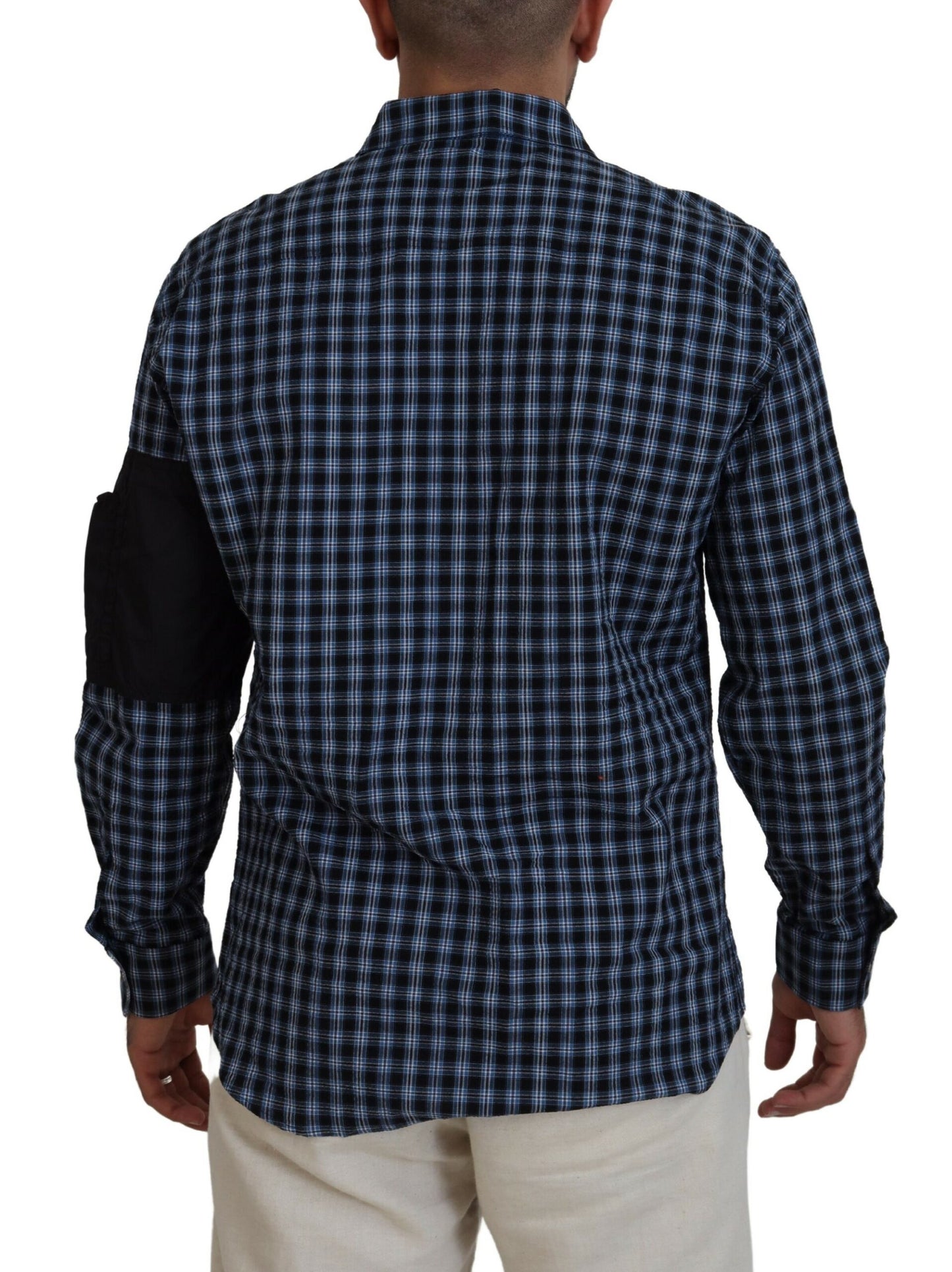 Dsquared² Multicolor Black Arm Plaid Men Long Sleeves  IT48 | M