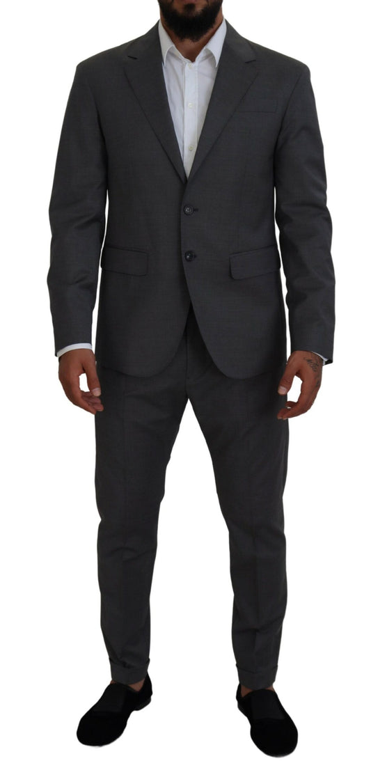 Dsquared² Gray Wool Single Breasted 2 Piece CIPRO Suit IT48 | M