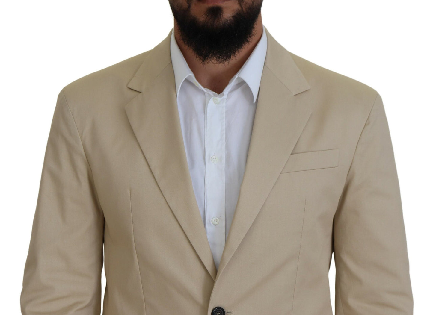 Dsquared² Beige Cotton Single Breasted 2 Piece CIPRO Suit IT48 | M