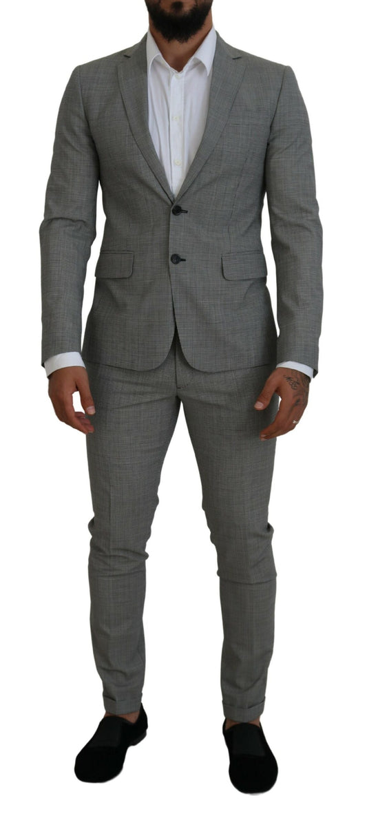 Dsquared² Gray Wool Single Breasted 2 Piece PARIS Suit IT48 | M