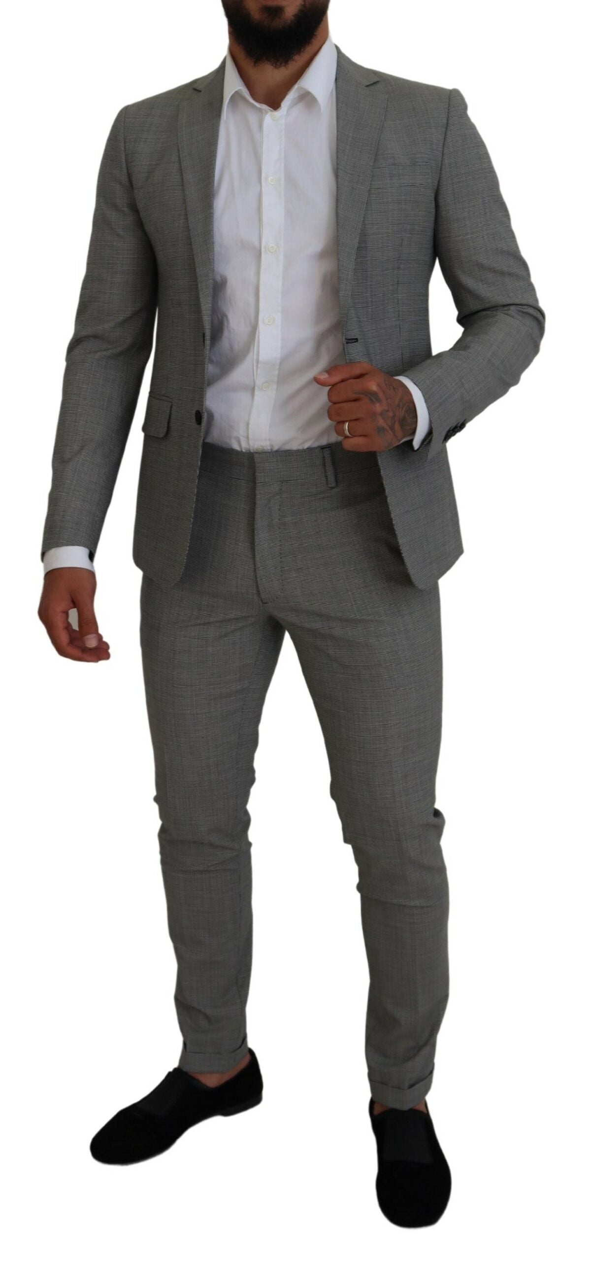 Dsquared² Gray Wool Single Breasted 2 Piece PARIS Suit IT48 | M