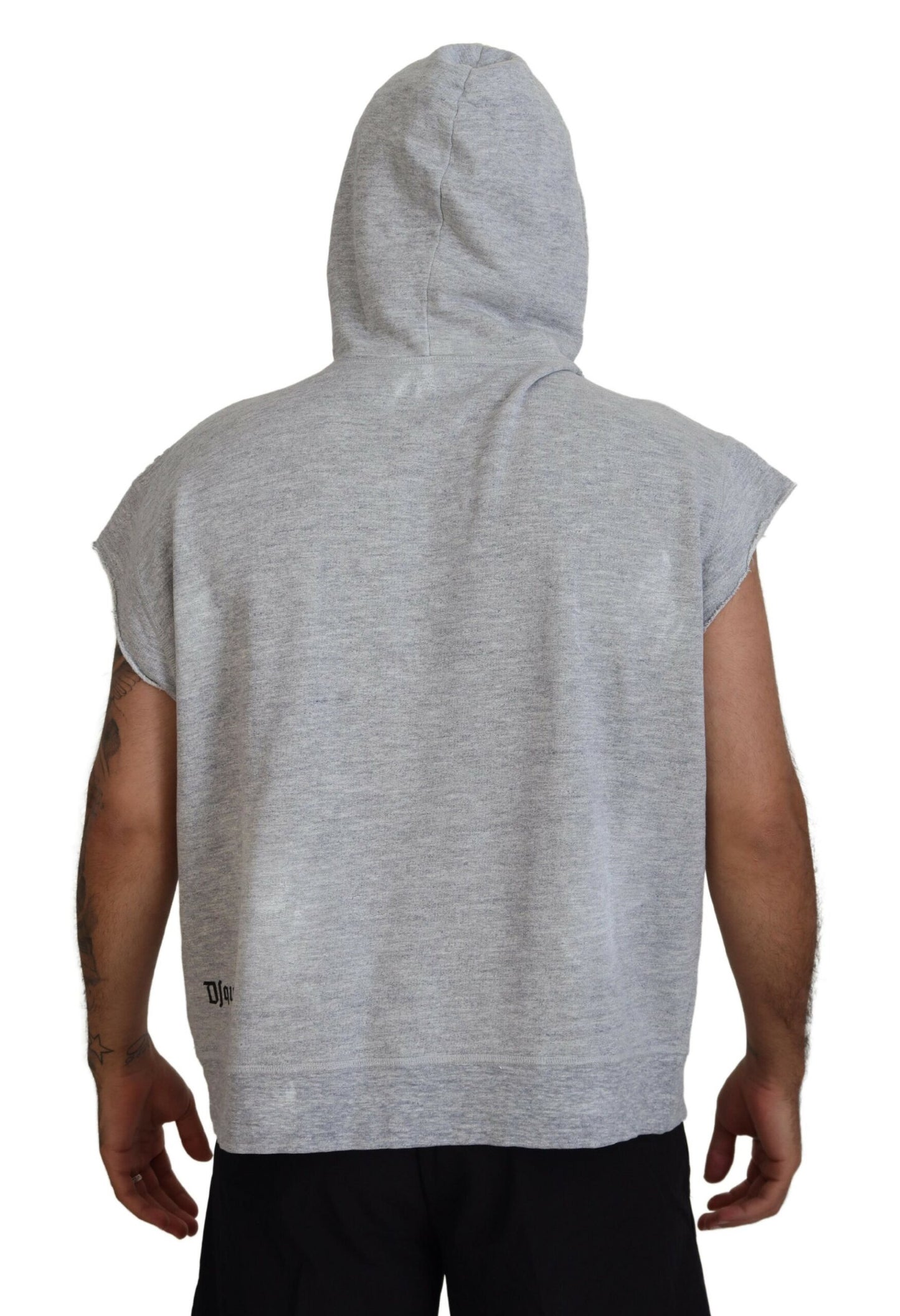 Dsquared² Light Gray Cotton Short Sleeves Hooded T- IT48 | M