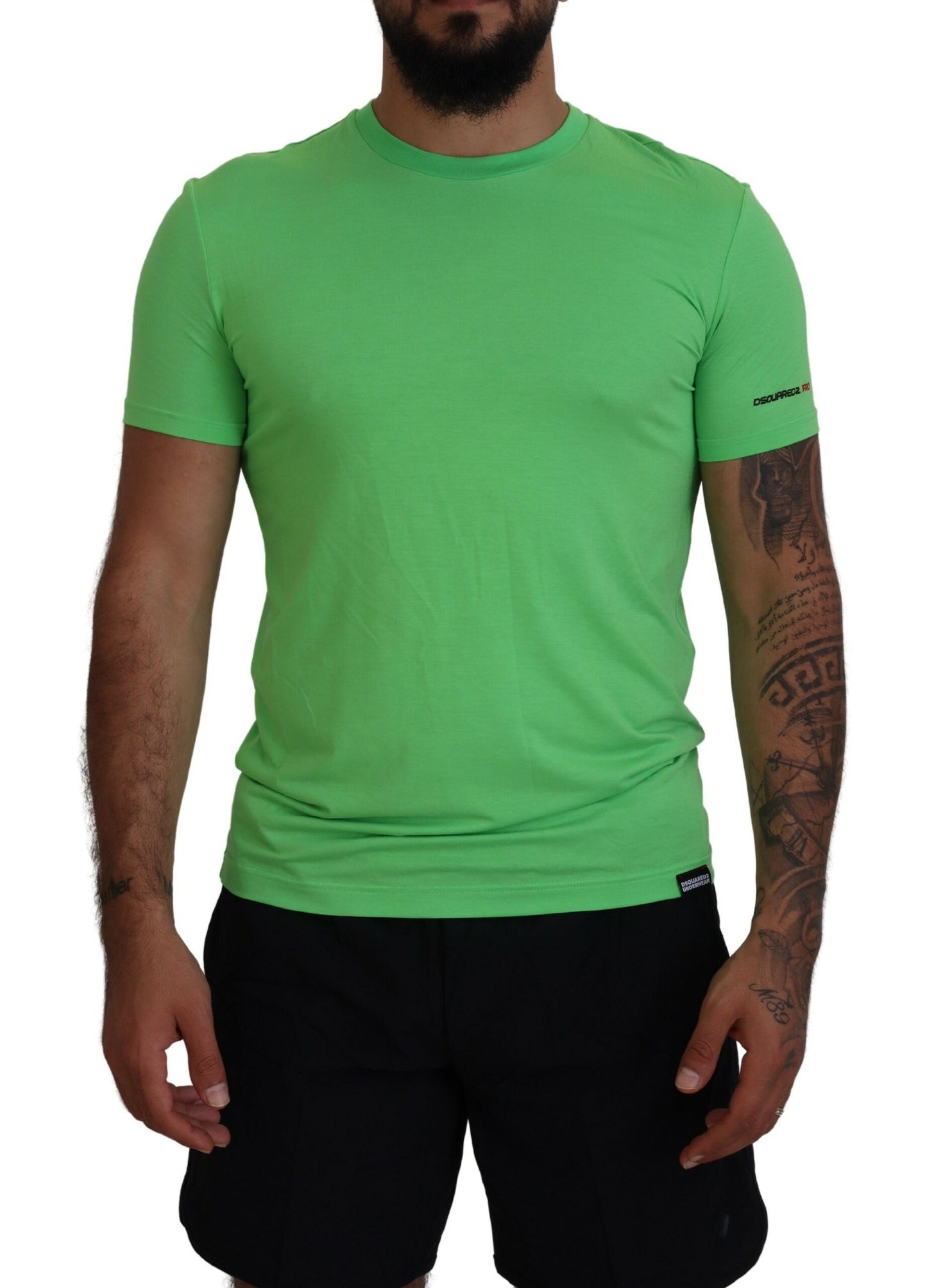 Dsquared² Green Modal Short Sleeves Crewneck T-shirt IT48 | M