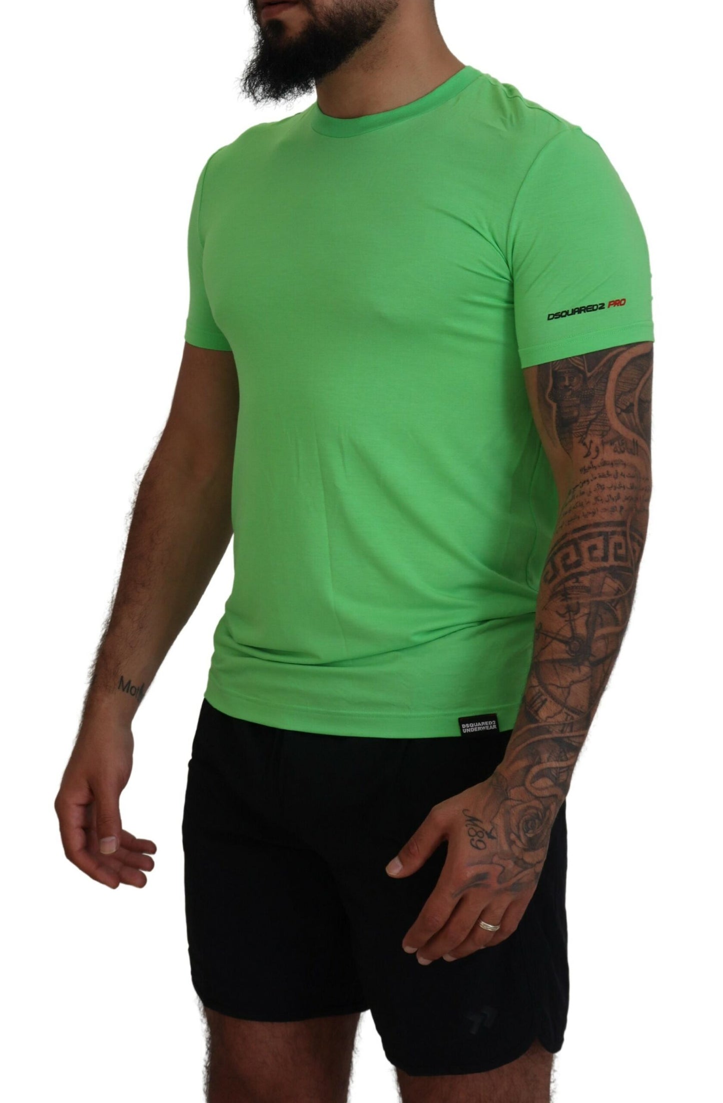 Dsquared² Green Modal Short Sleeves Crewneck T-shirt IT48 | M