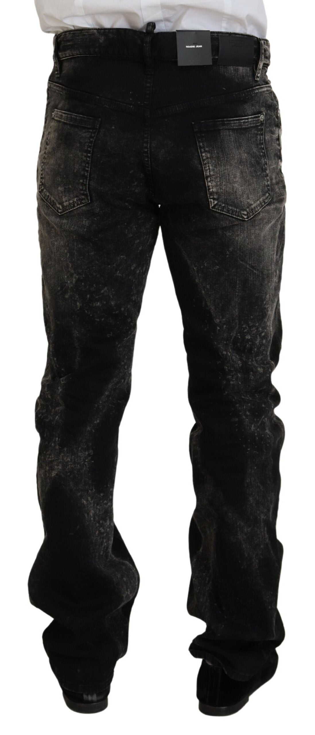 Dsquared² Black Washed Cotton Straight Fit Casual Denim Jeans IT48 | M