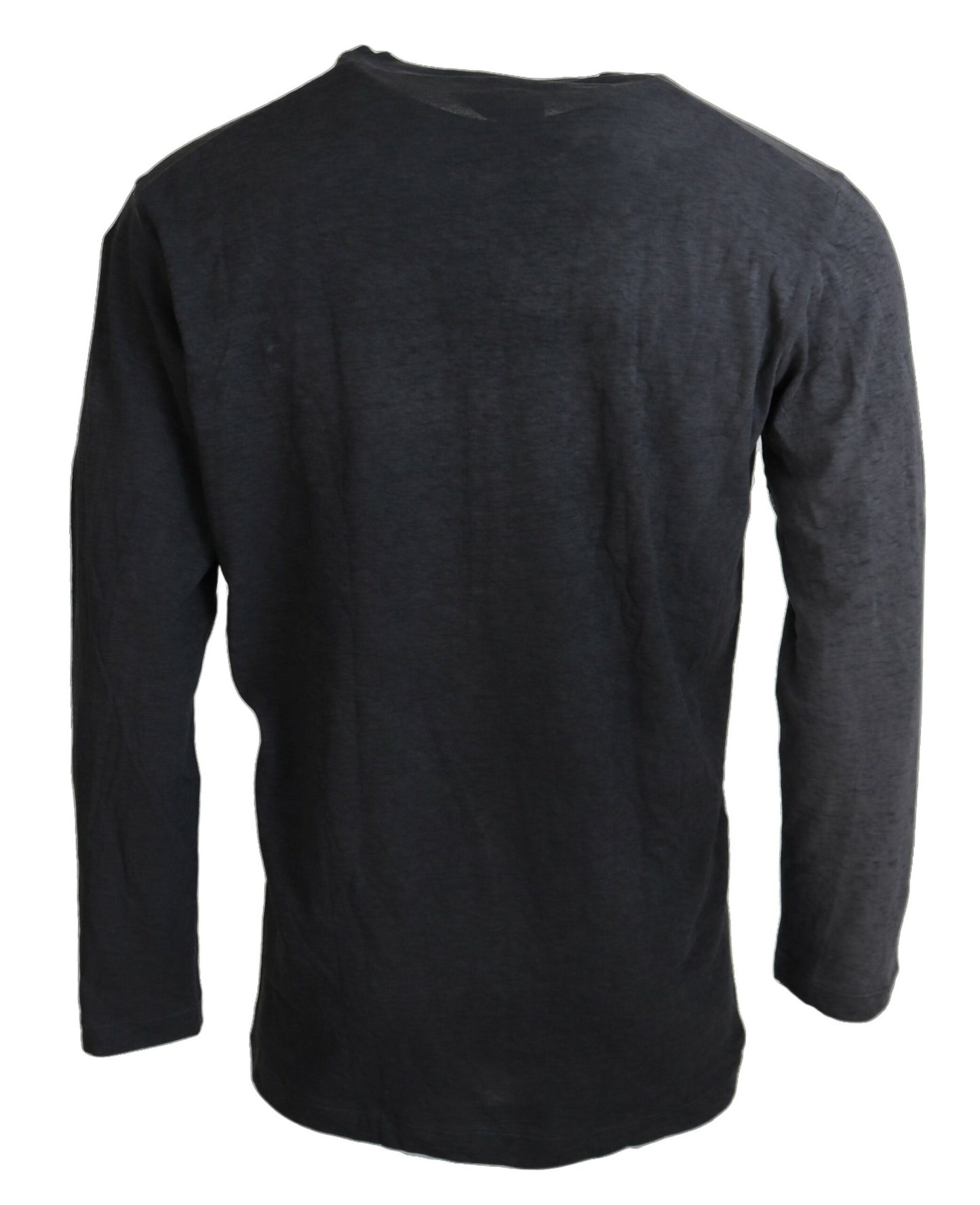 Dsquared² Black Cotton Linen Long Sleeves Pullover Sweater IT46 | S