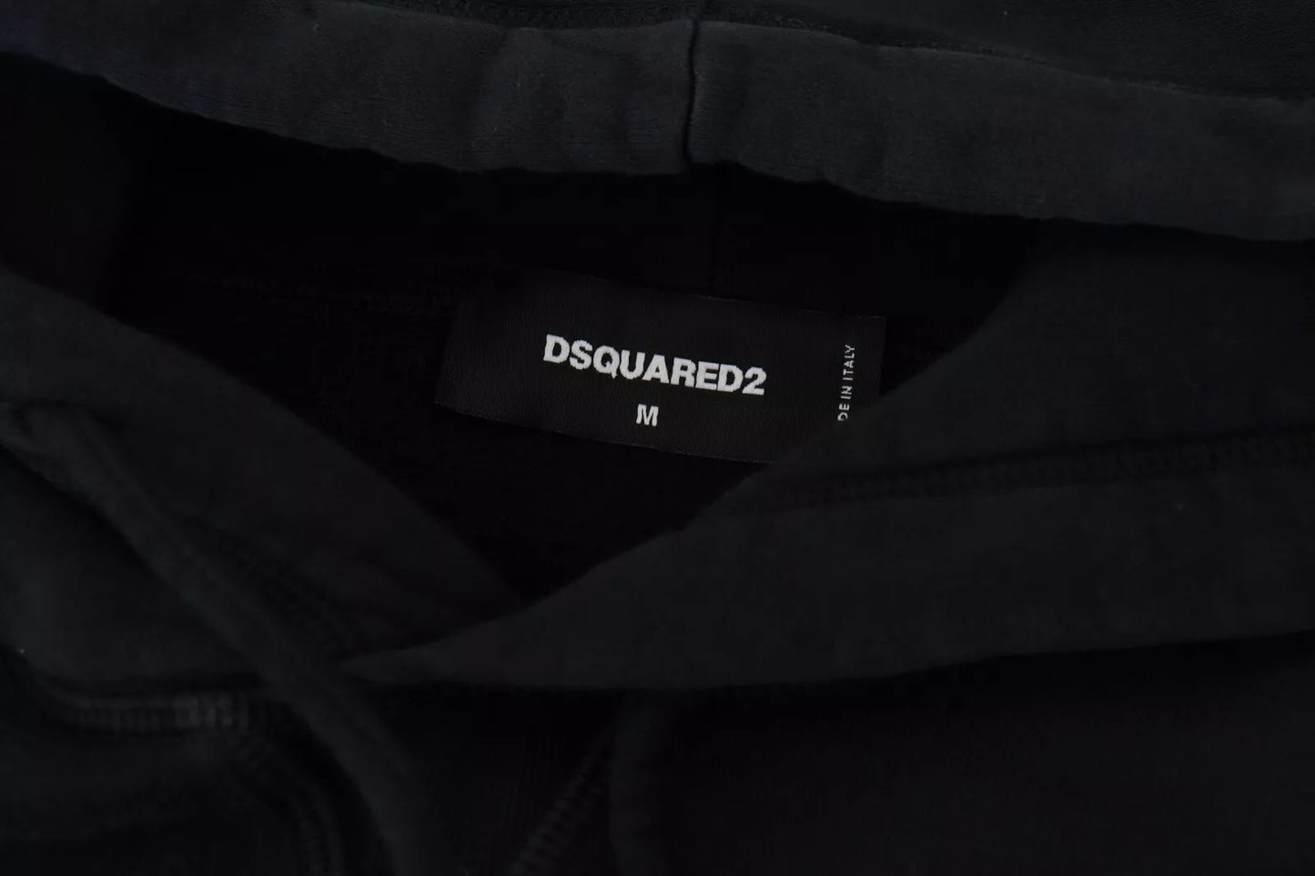 Dsquared² Black Tie Dye Cotton Hooded Sweatshirt Sweater IT48 | M