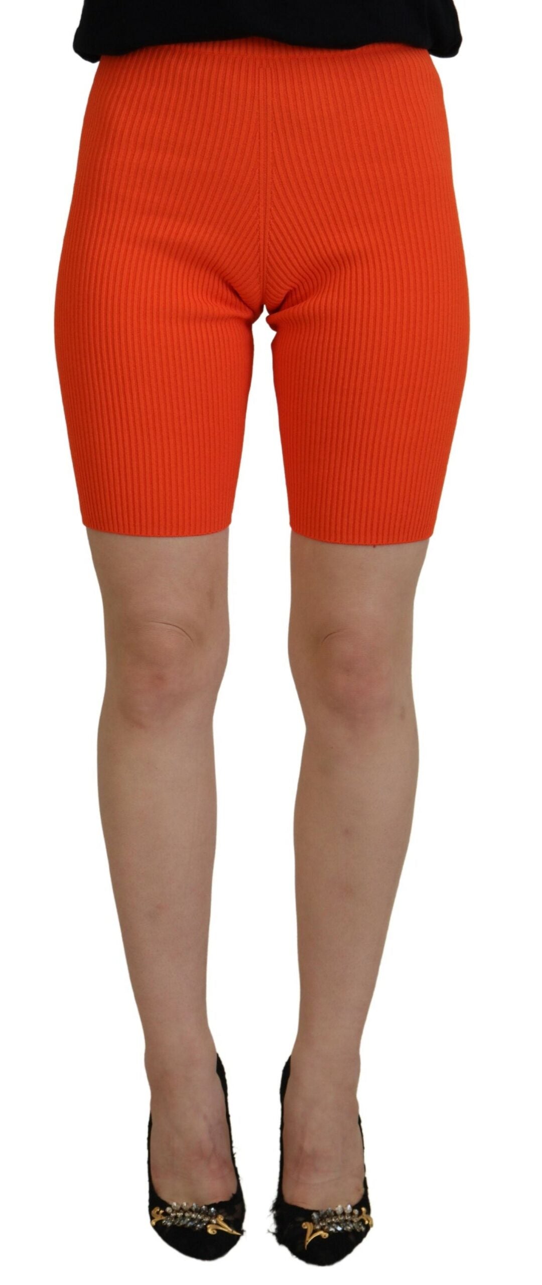 Dsquared² Orange Viscose Mid Waist Slim Fit Bermuda Shorts IT38 | XS