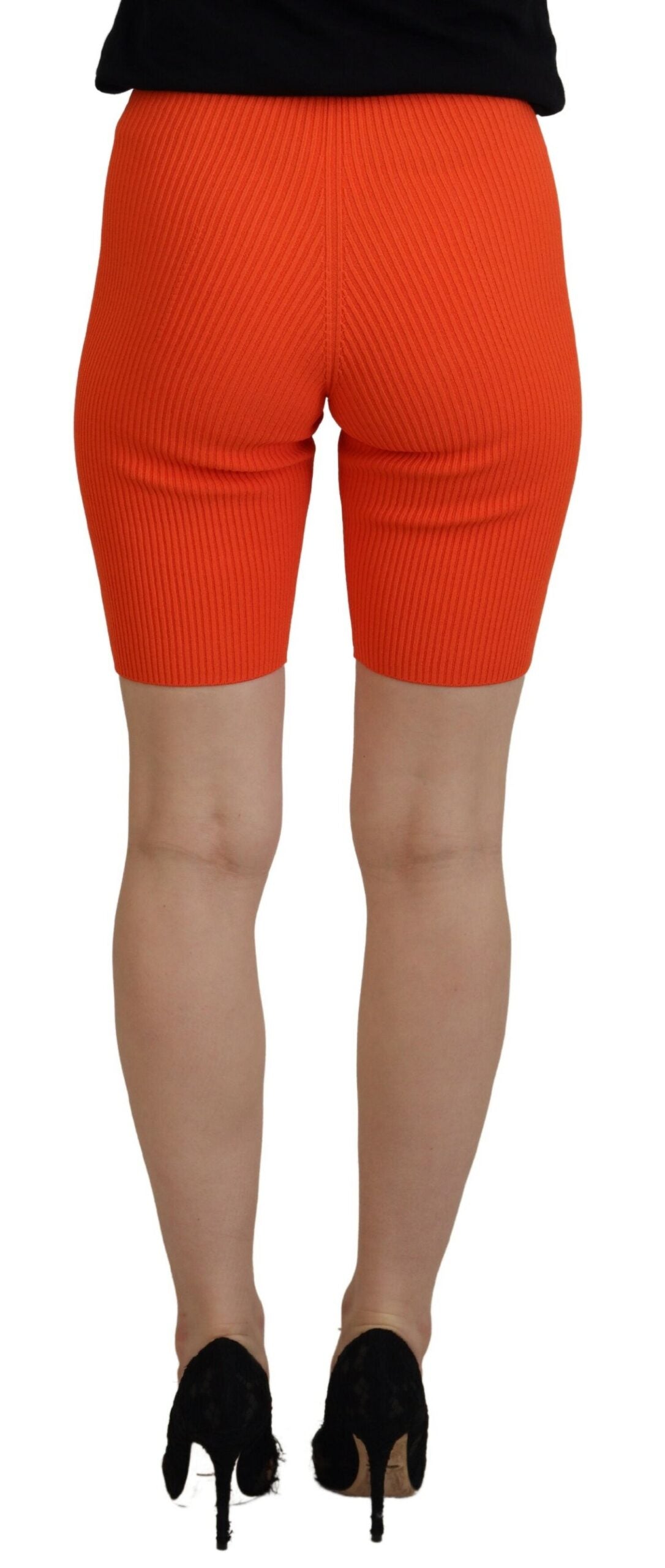 Dsquared² Orange Viscose Mid Waist Slim Fit Bermuda Shorts IT38 | XS