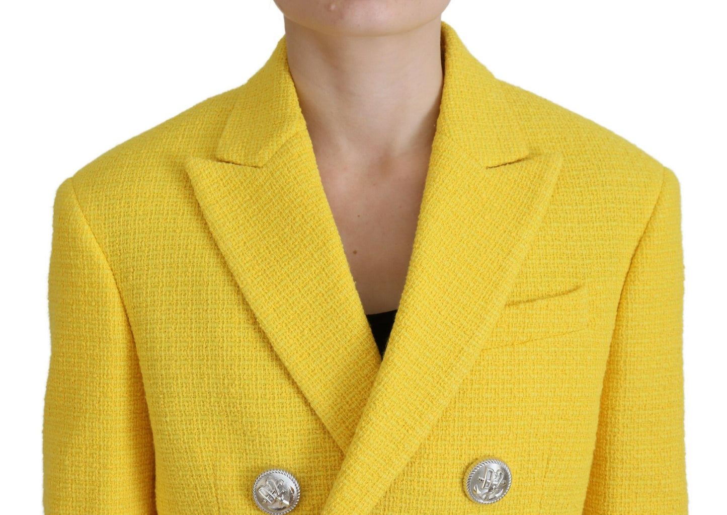 Dsquared² Yellow Double Breasted Mini Suit Blazer Skirt Set IT38 | XS