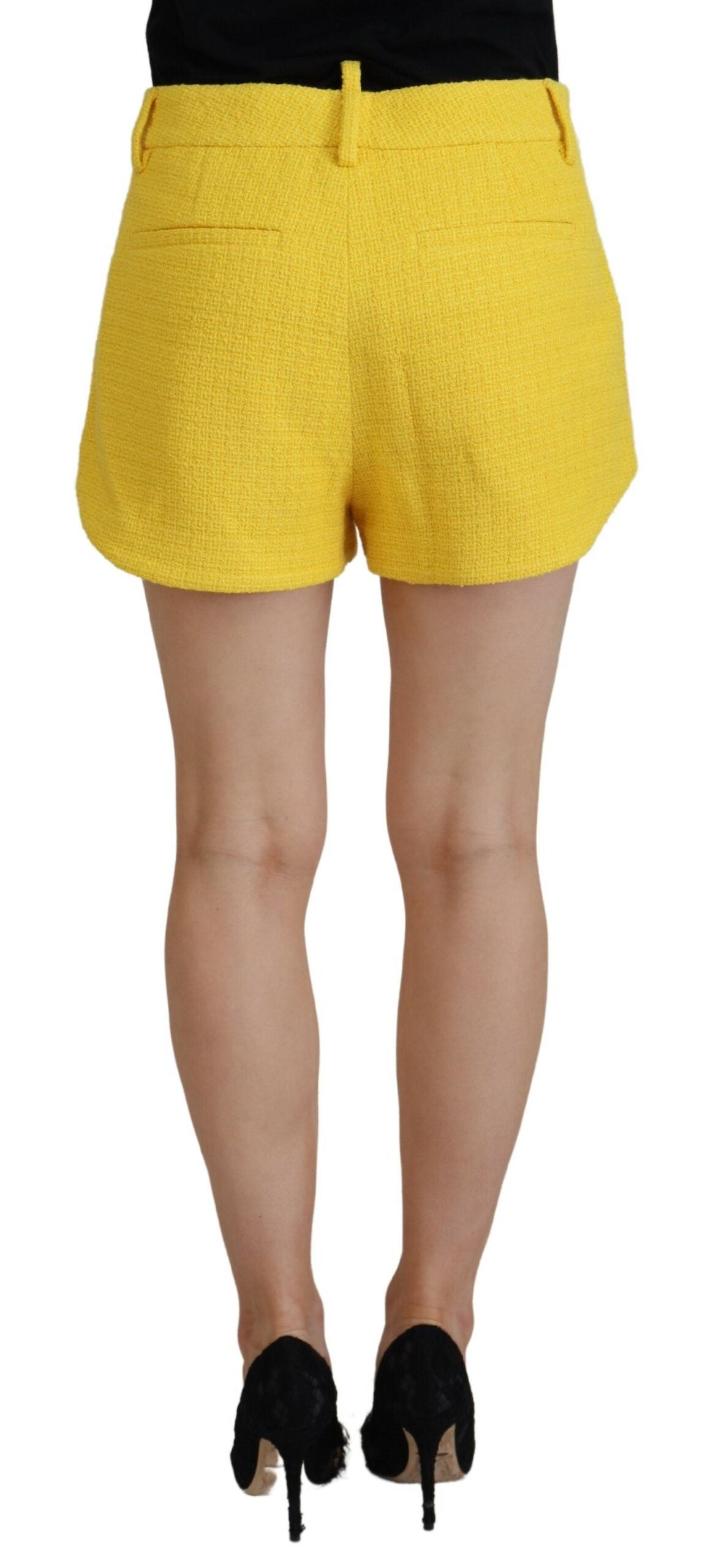 Dsquared² Yellow Peak Double Breasted Suit Blazer Short  IT38 | XS