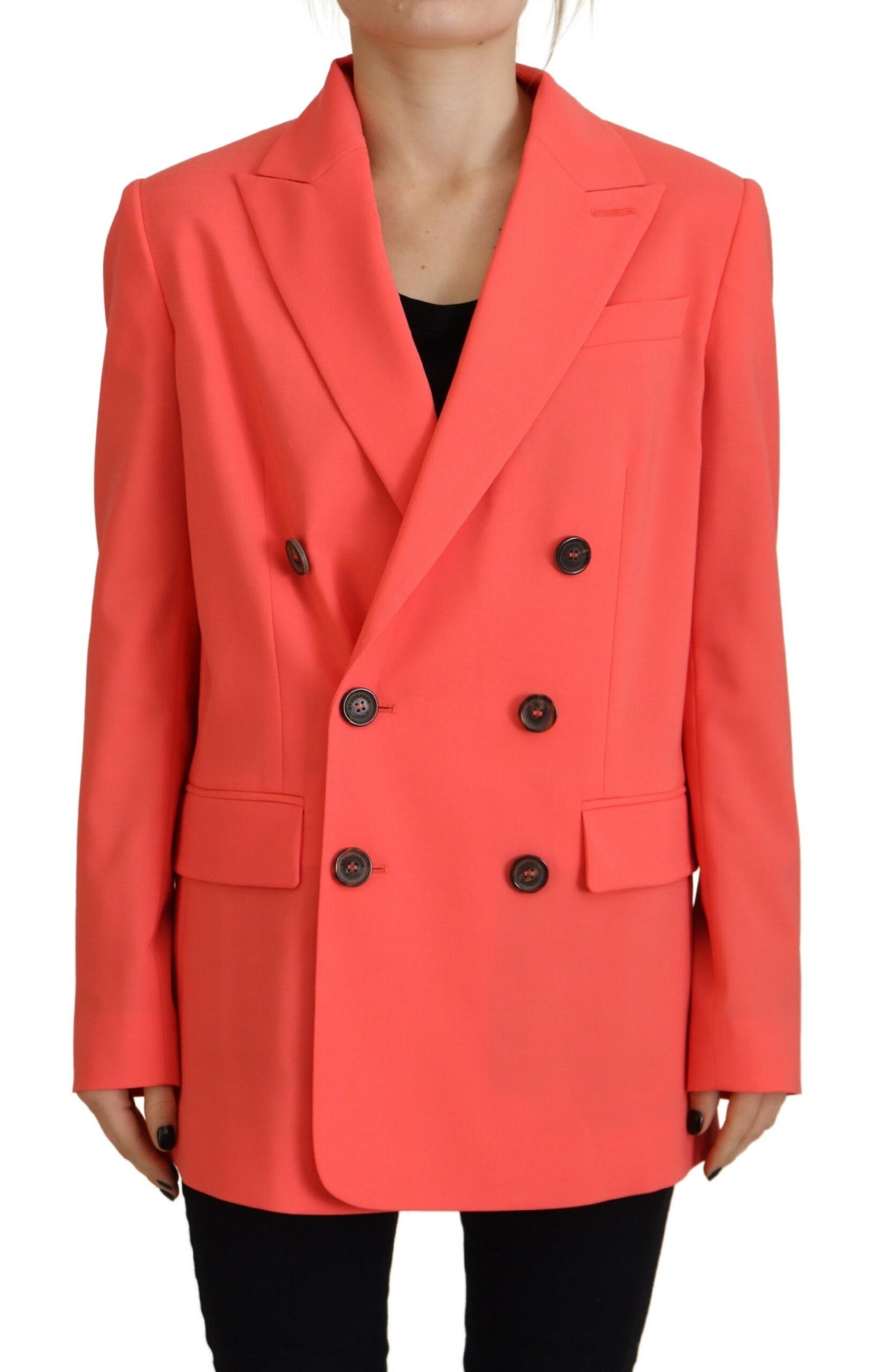 Dsquared² Pink Double Breasted Coat Blazer Jacket IT38 | XS