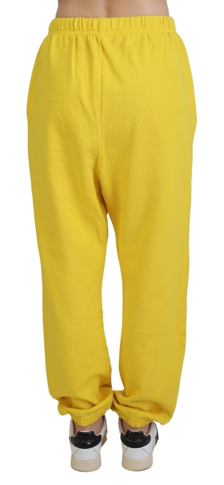 Dsquared² Yellow Mid Waist Logo Print Jogger Trouser Pants IT38 | XS