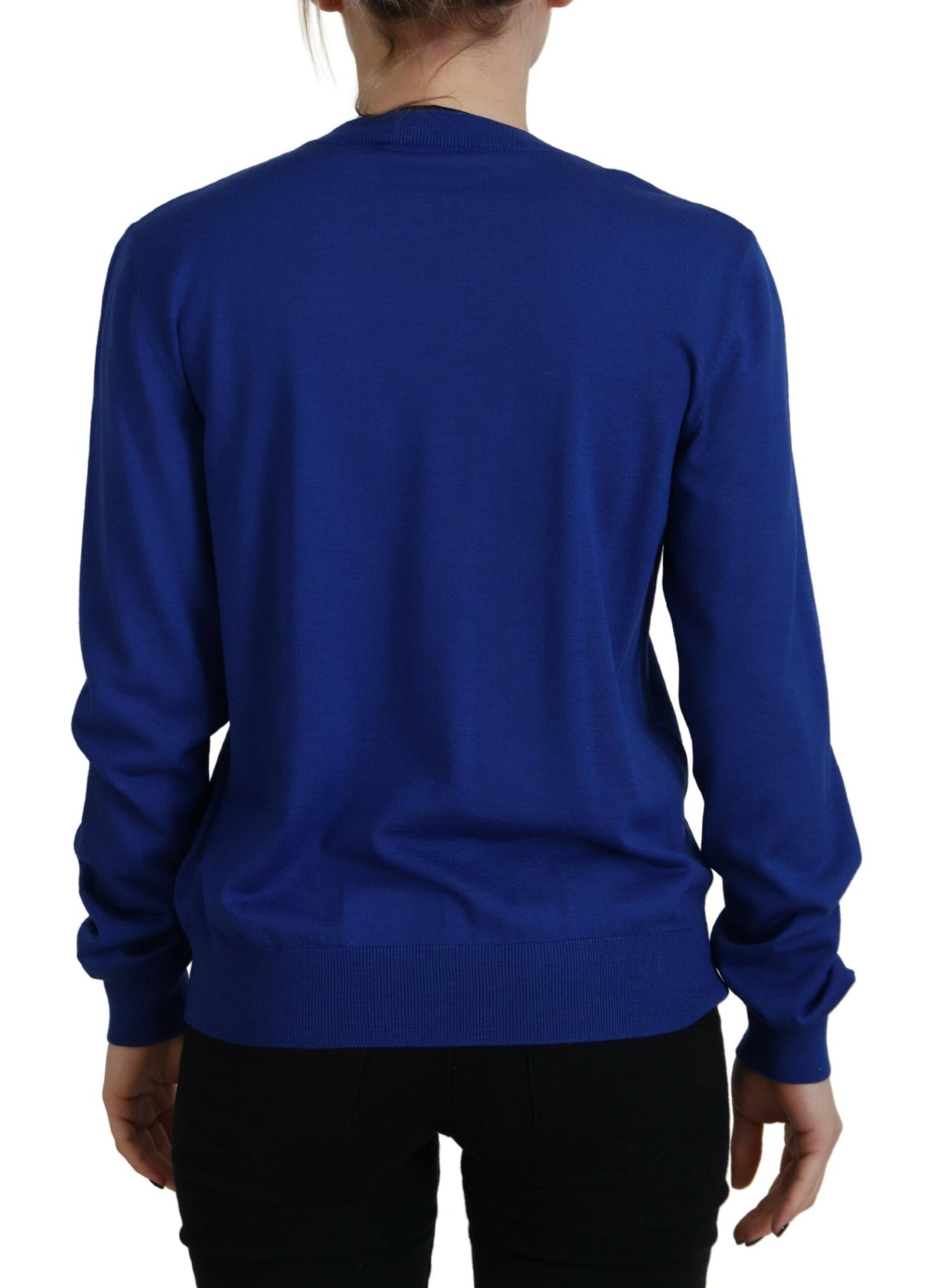 Dsquared² Blue Long Sleeve Crew Neck Casual Sweater IT38 | XS