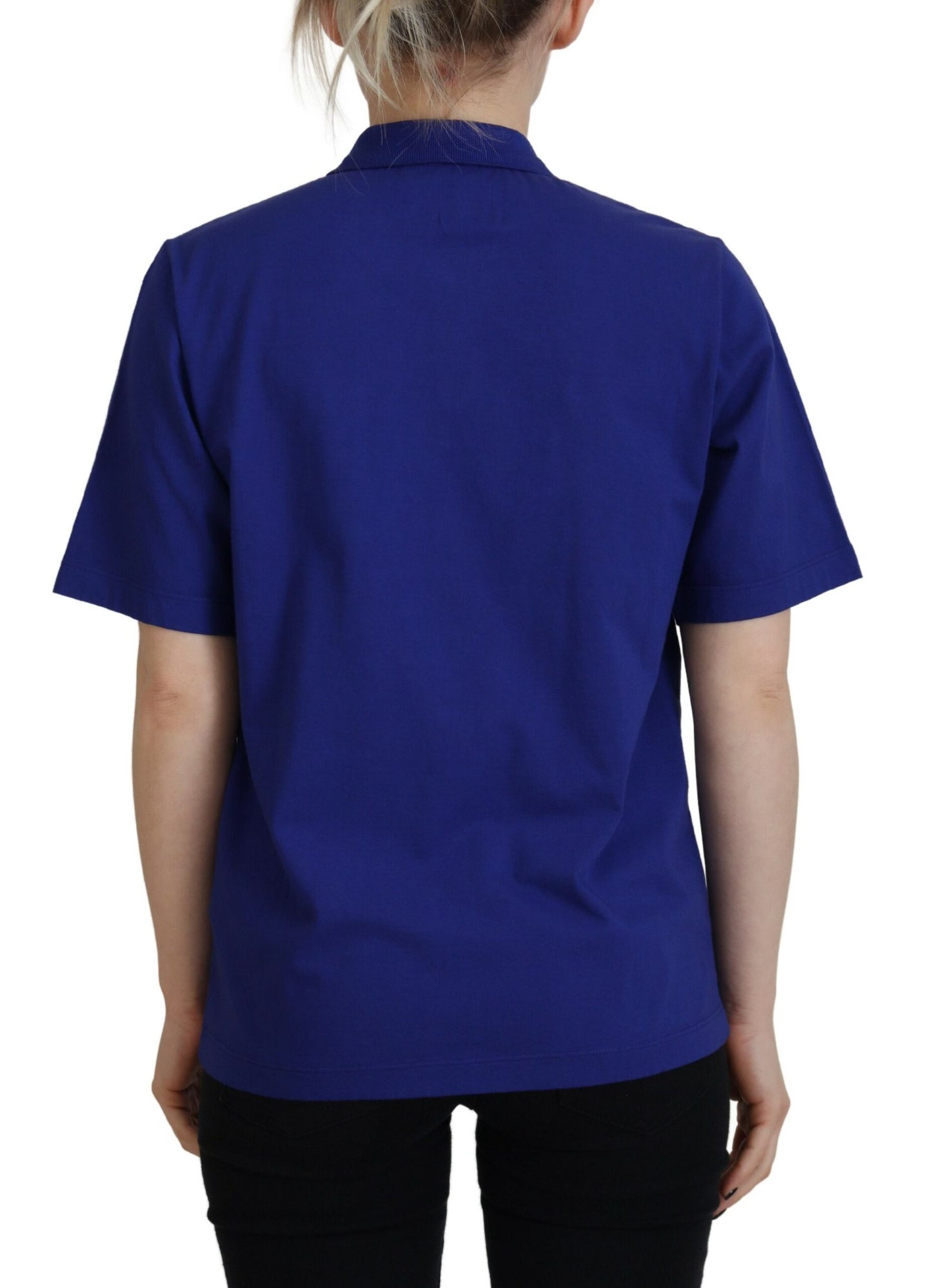 Dsquared² Blue Collared Writings Polo Short Sleeves T-shirt IT38 | XS