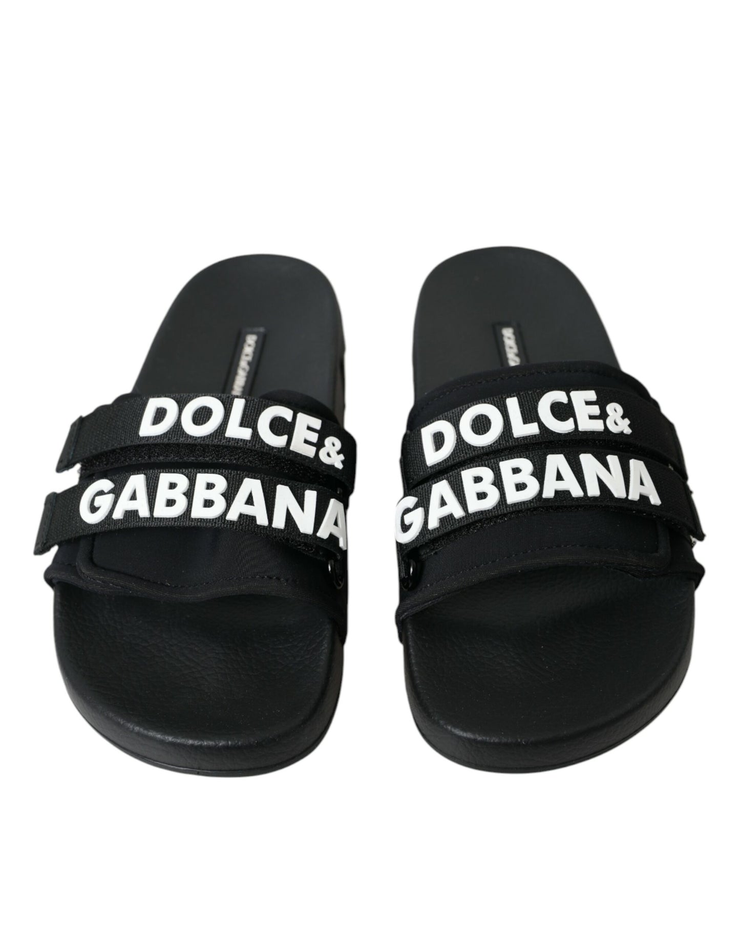 Dolce & Gabbana Black Neoprene Slides Flats Beachwear Shoes EU35 / US4.5