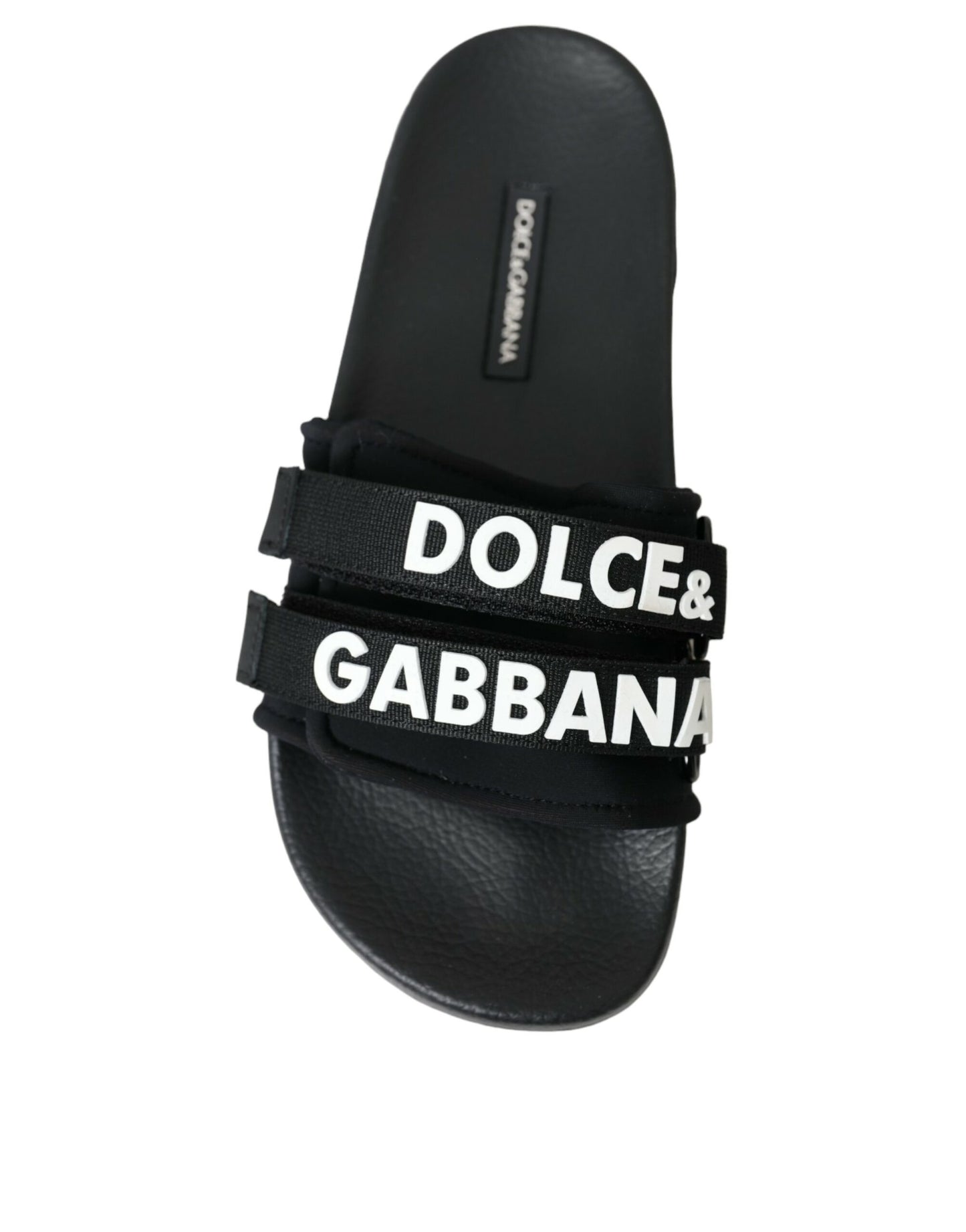 Dolce & Gabbana Black Neoprene Slides Flats Beachwear Shoes EU35 / US4.5