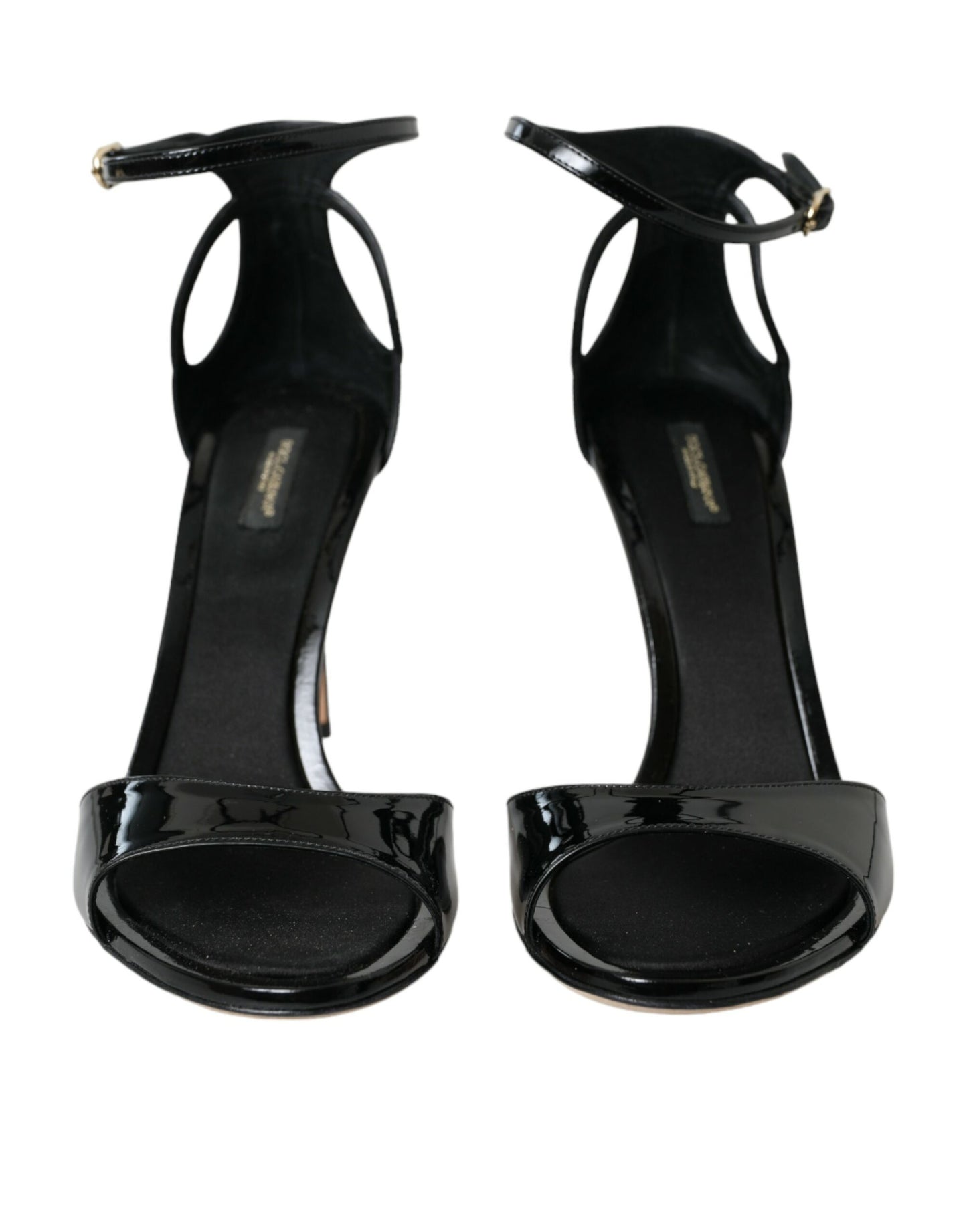 Dolce & Gabbana Black KEIRA Leather Heels Sandals Shoes EU41 / US10.5