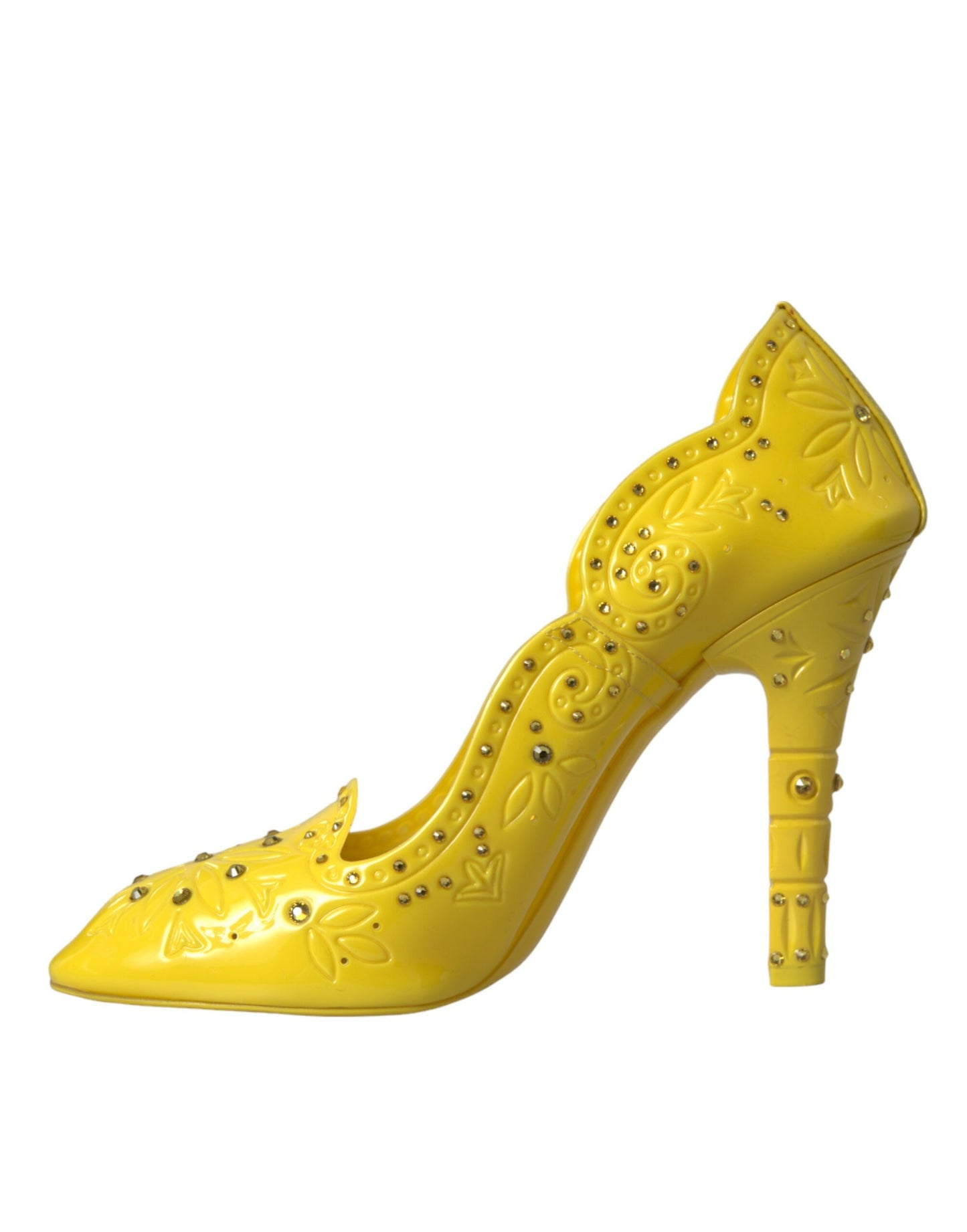 Dolce & Gabbana Yellow Crystal CINDERELLA Heels Pumps Shoes EU40 / US9.5