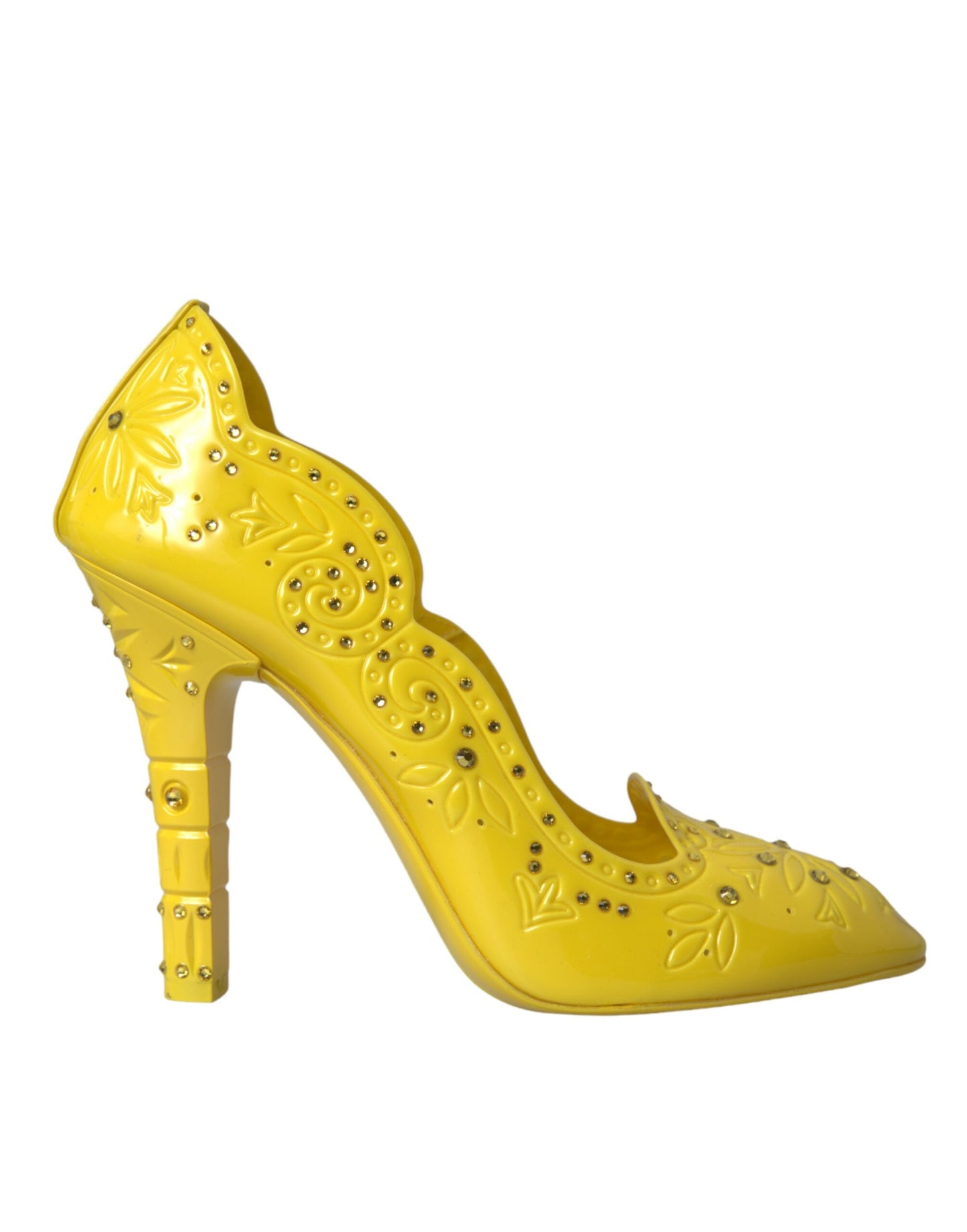 Dolce & Gabbana Yellow Crystal CINDERELLA Heels Pumps Shoes EU40 / US9.5