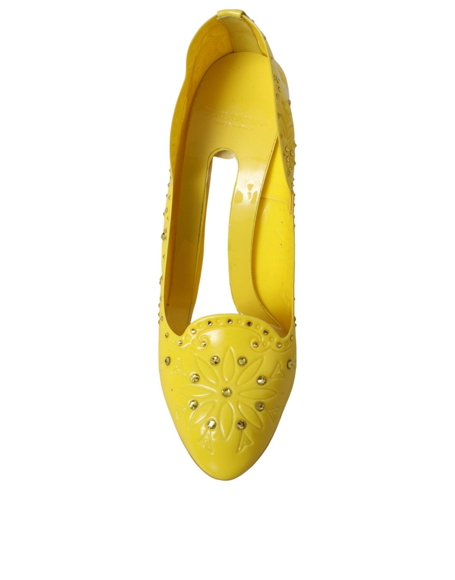 Dolce & Gabbana Yellow Crystal CINDERELLA Heels Pumps Shoes EU40 / US9.5