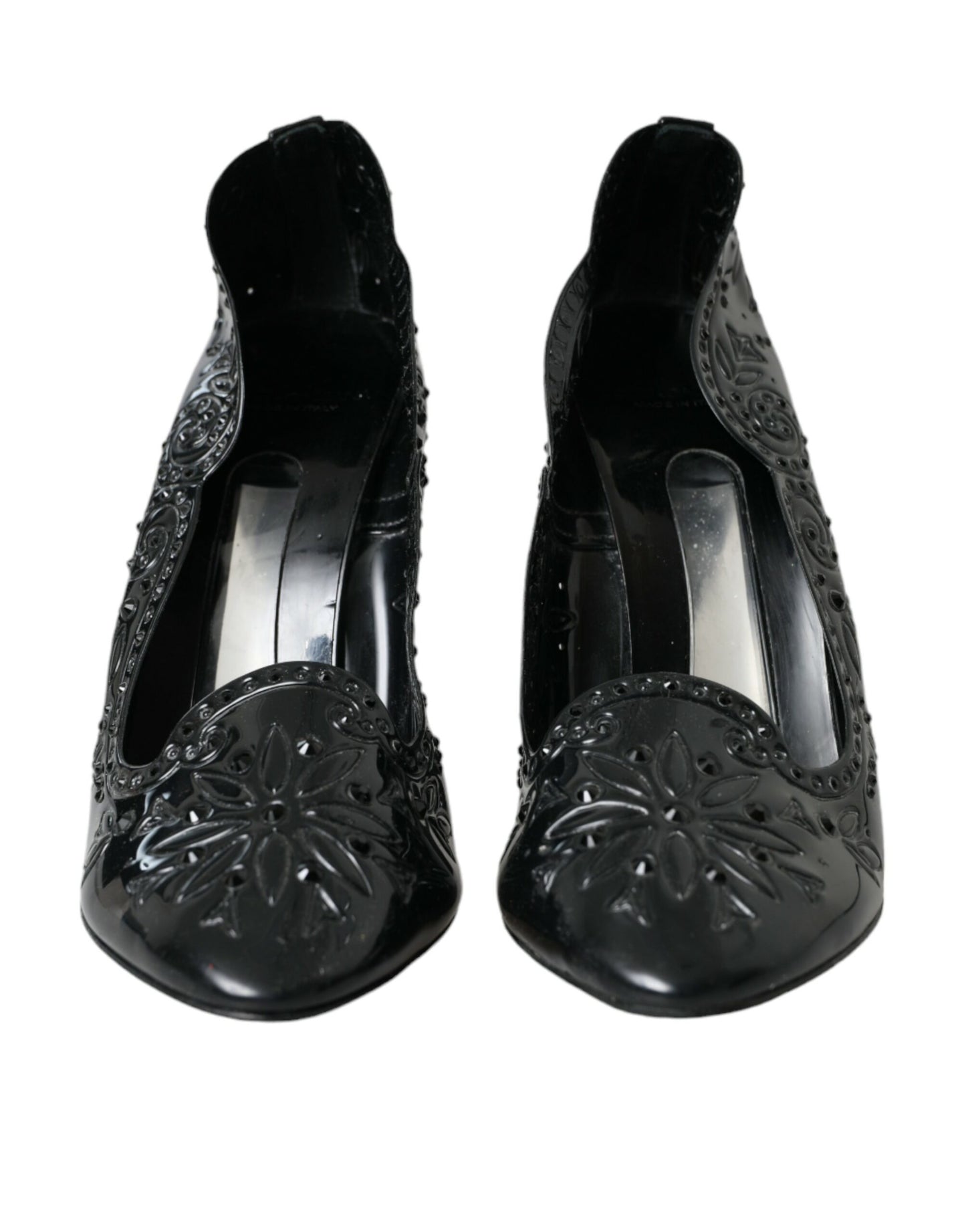 Dolce & Gabbana Black Crystal CINDERELLA Heels Pumps Shoes EU40 / US9.5