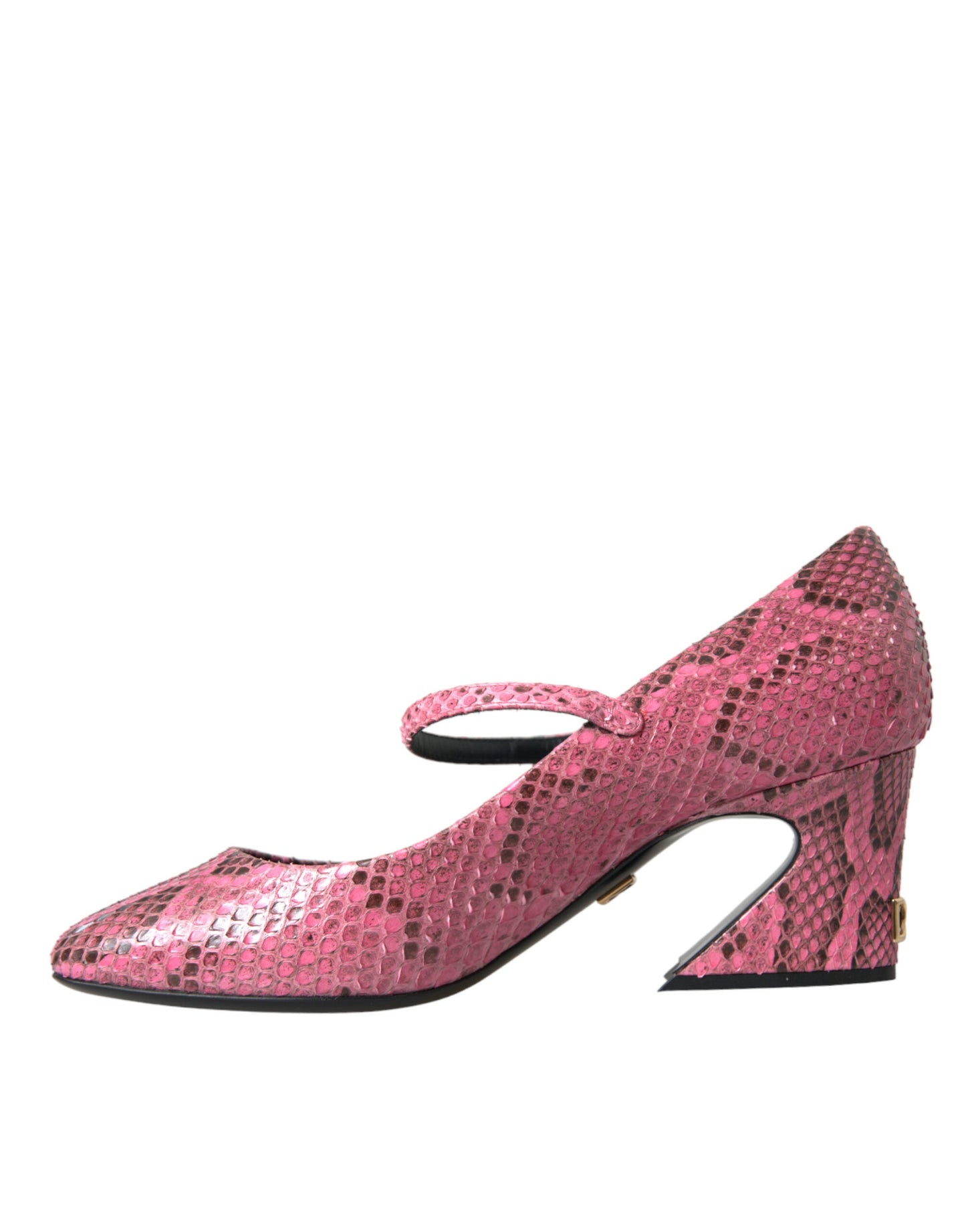 Dolce & Gabbana Pink Python Leather Mary Jane Heels Shoes EU39 / US8.5