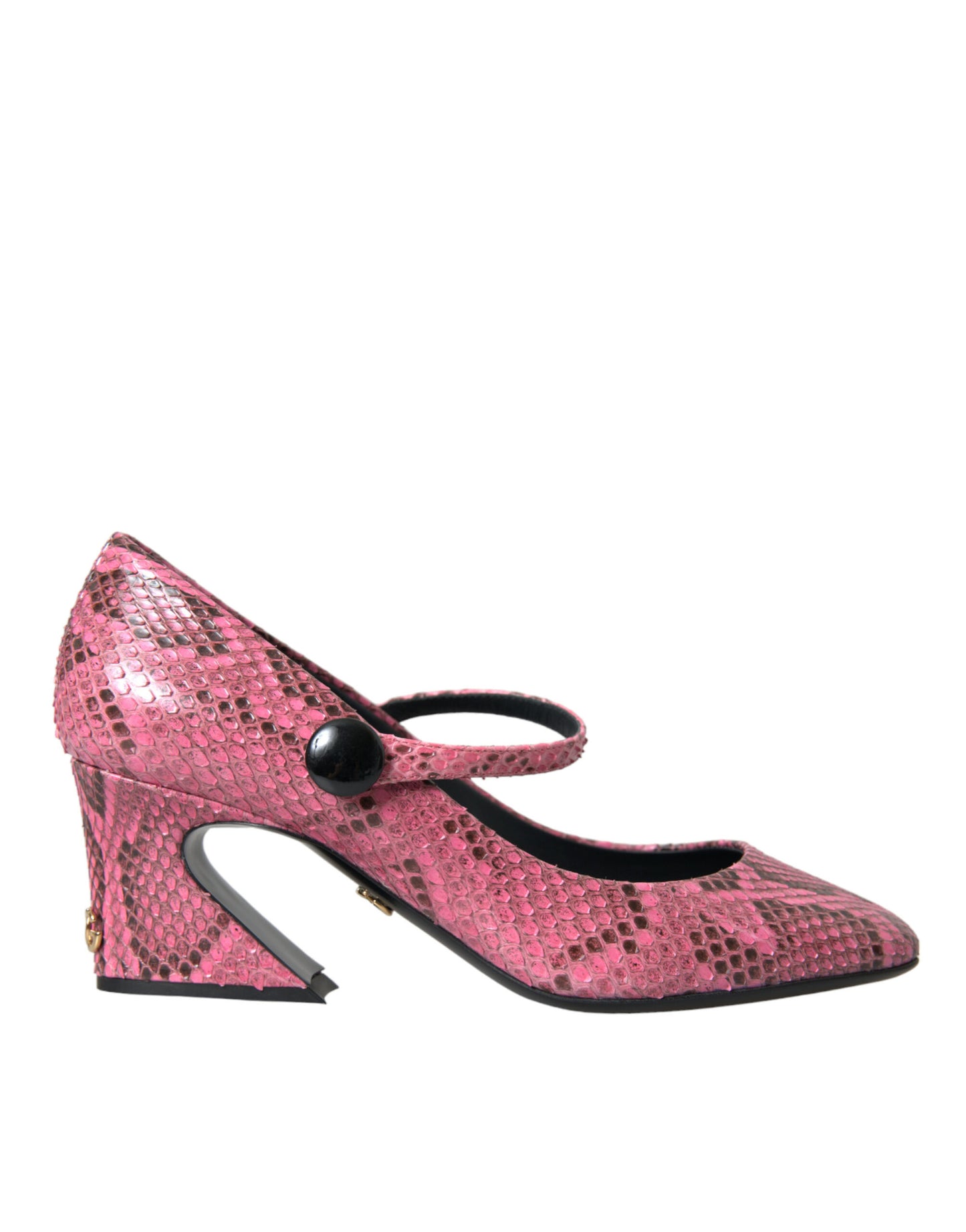 Dolce & Gabbana Pink Python Leather Mary Jane Heels Shoes EU39 / US8.5