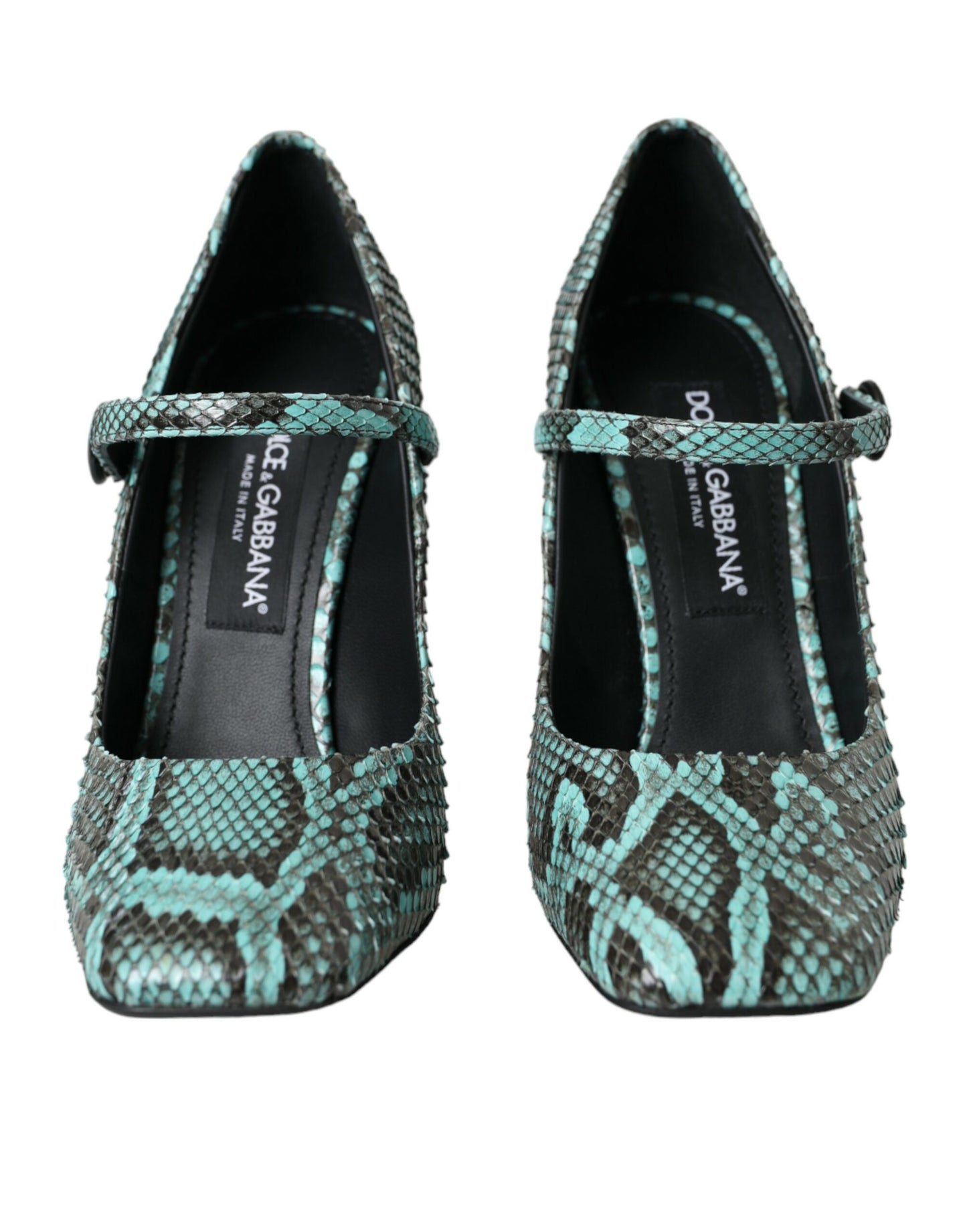 Dolce & Gabbana Aqua Python Leather Mary Jane Pumps Shoes EU39/US8.5