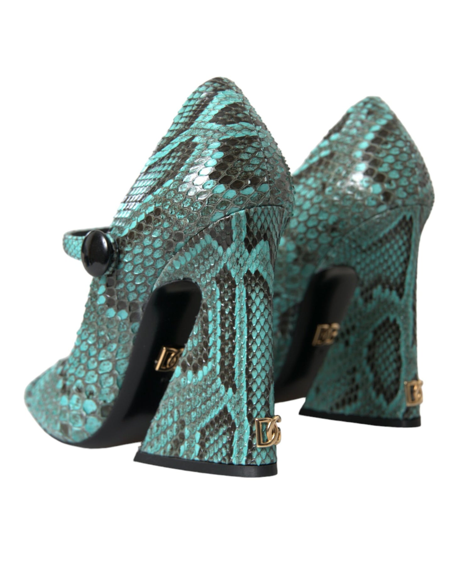 Dolce & Gabbana Aqua Python Leather Mary Jane Pumps Shoes EU39/US8.5