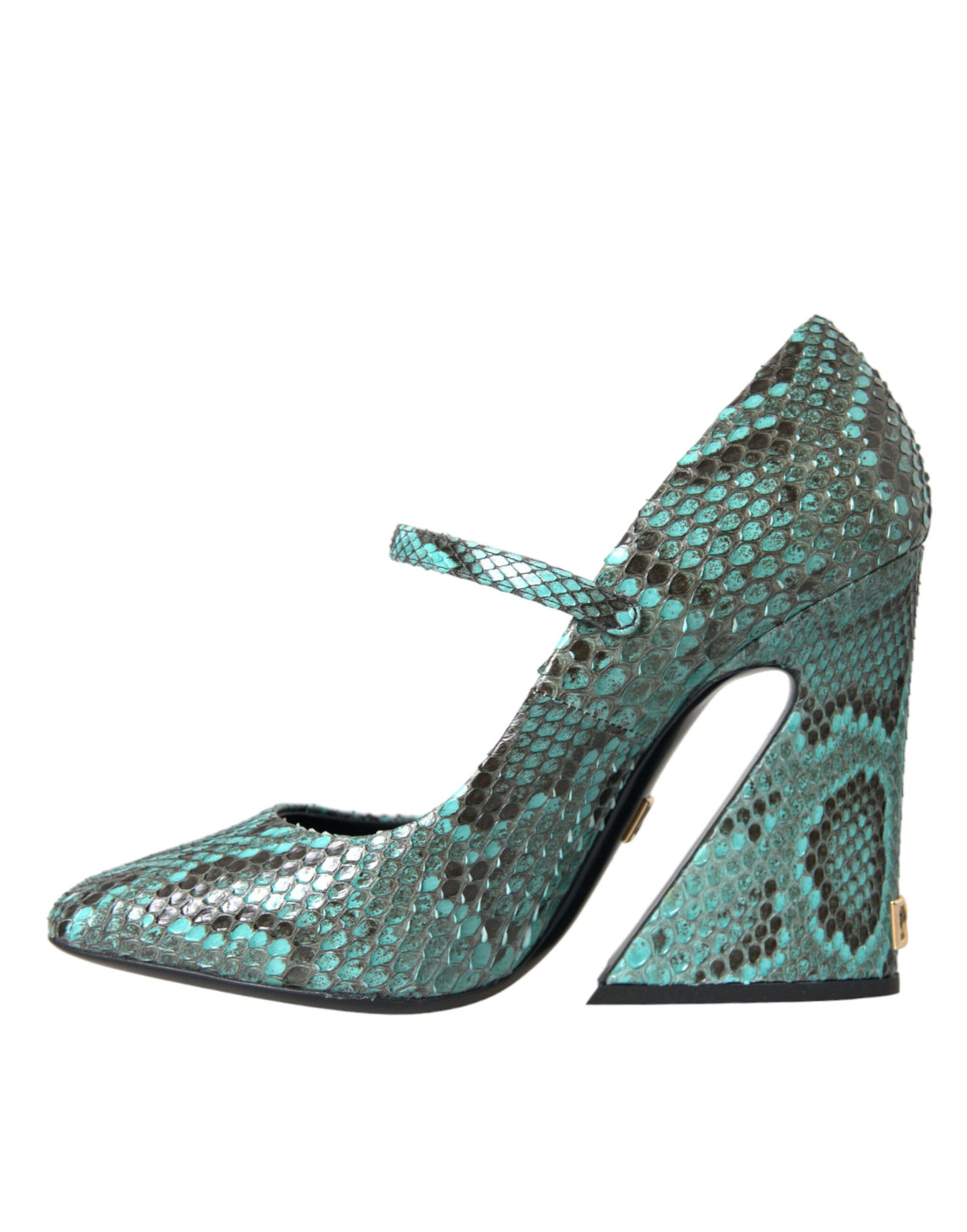 Dolce & Gabbana Aqua Python Leather Mary Jane Pumps Shoes EU39/US8.5