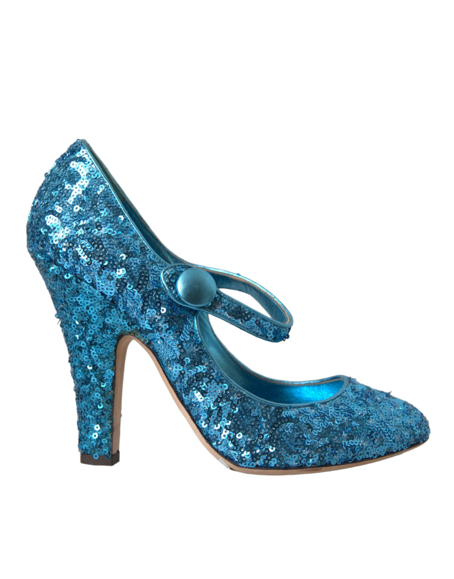 Dolce & Gabbana Blue Sequin Mary Jane Pumps High Heels Shoes EU39 / US8.5