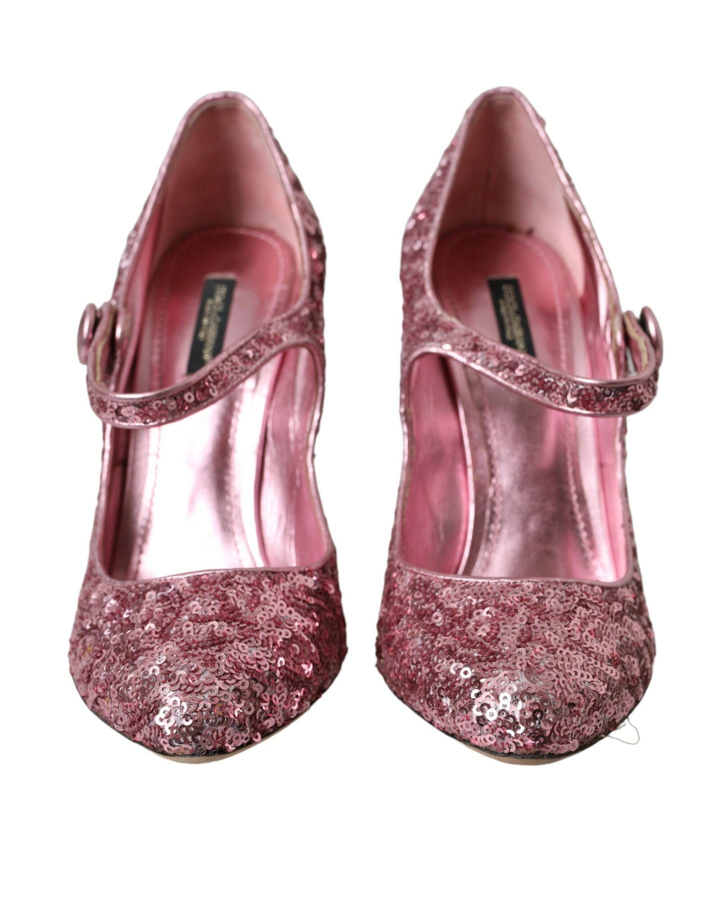 Dolce & Gabbana Pink Sequin Mary Jane Pumps High Heels Shoes EU39 / US8.5