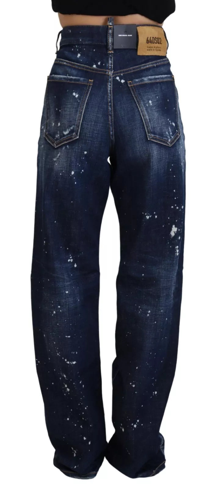 Dsquared² Blue High Waist Tattered Denim Jeans San Diego IT38 | XS