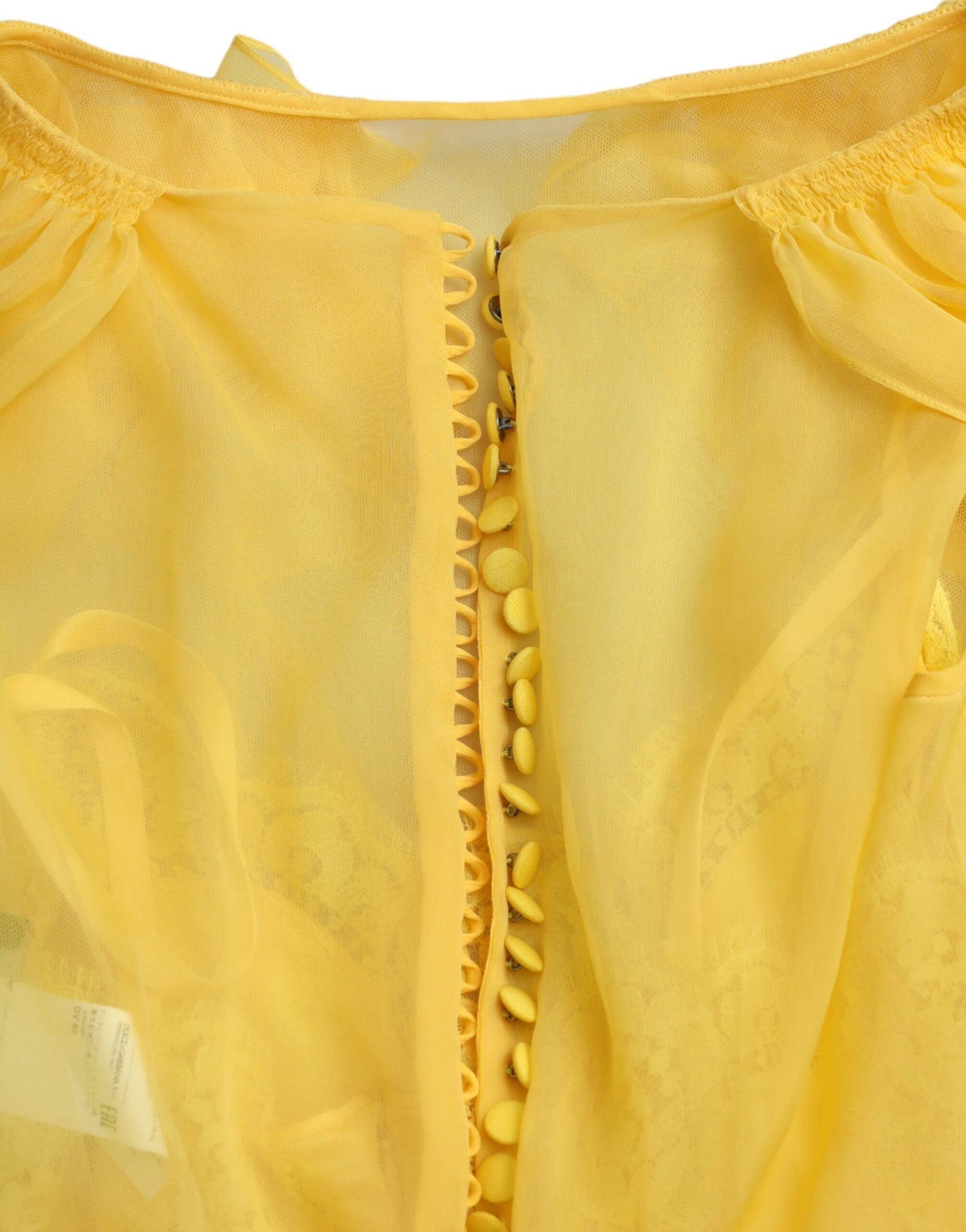 Dolce & Gabbana Yellow Silk Sheath Belted Long Maxi Dress IT40 | S