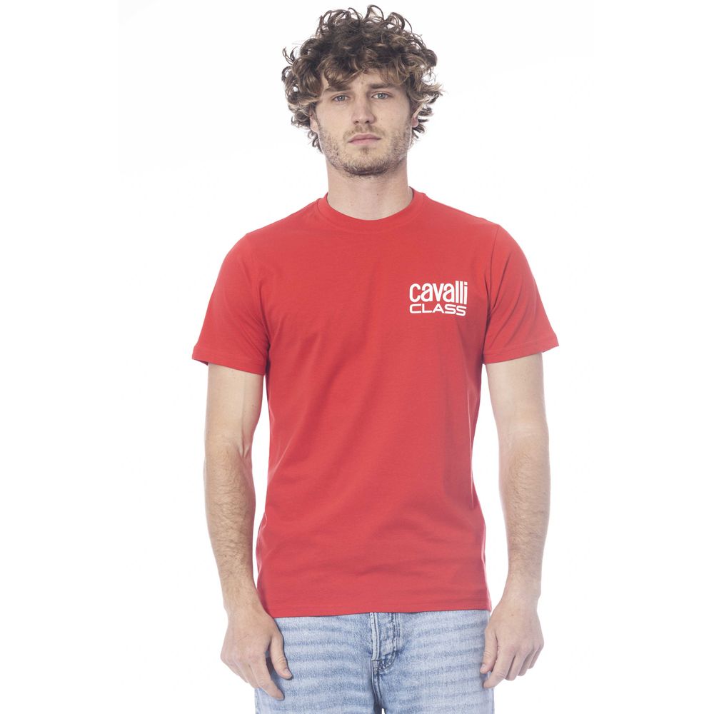 Cavalli Class Red Cotton Men T-Shirt