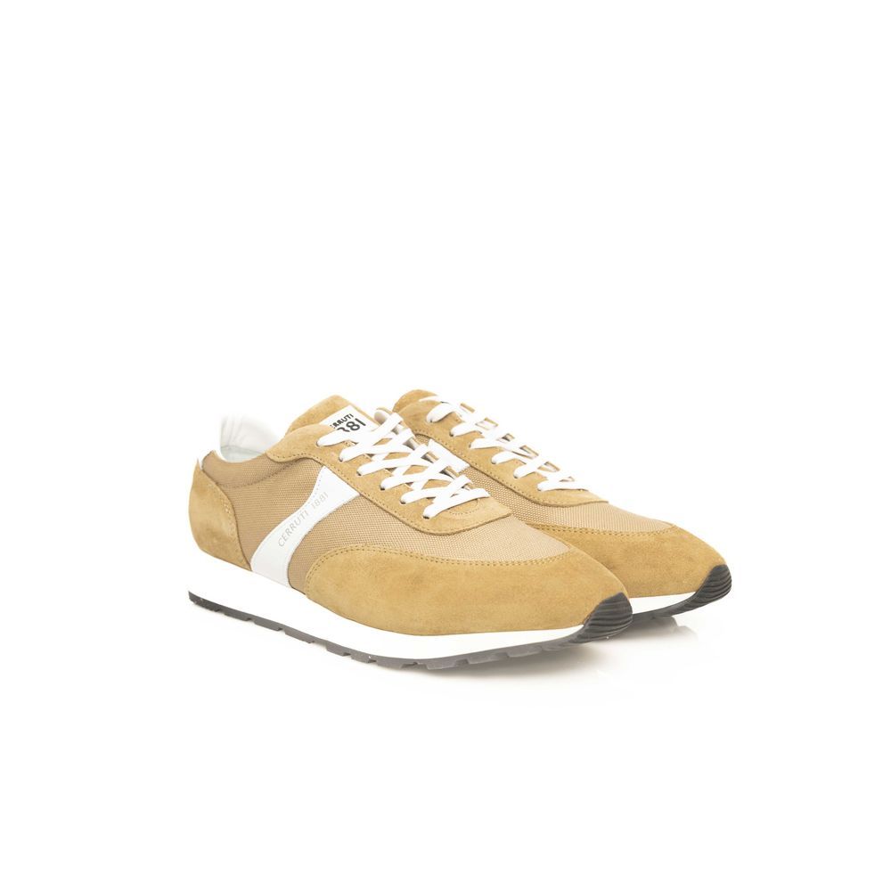 Cerruti 1881 Beige Calf Leather Men Sneaker EU42 | US9