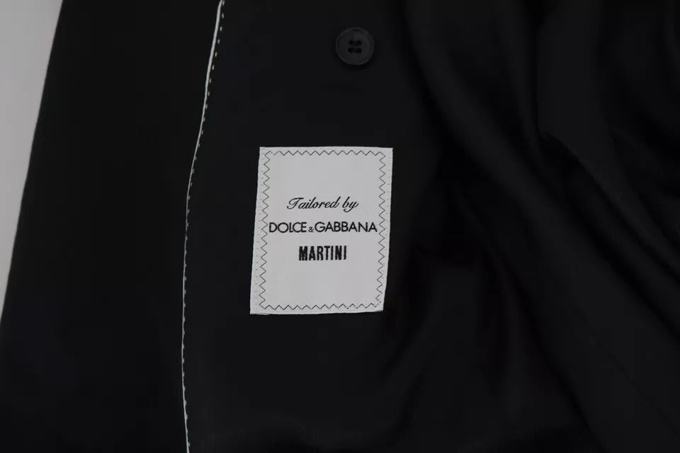 Dolce & Gabbana Black Slim Jacket Coat MARTINI Blazer IT46 / S