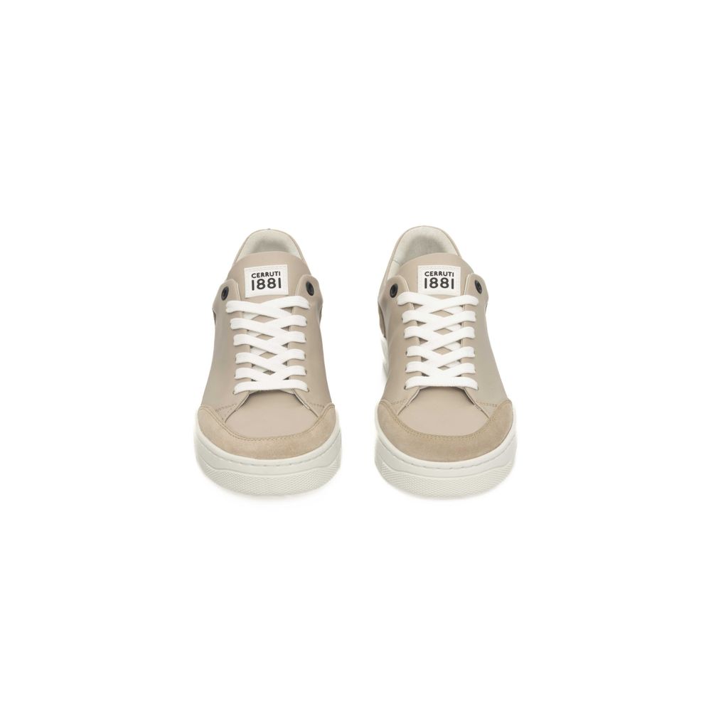 Cerruti 1881 Beige Leather Women Sneaker EU38 | US8