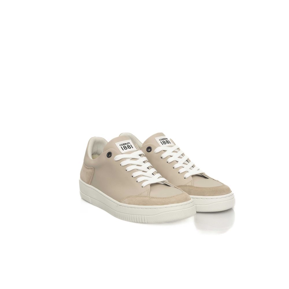 Cerruti 1881 Beige Leather Women Sneaker EU38 | US8