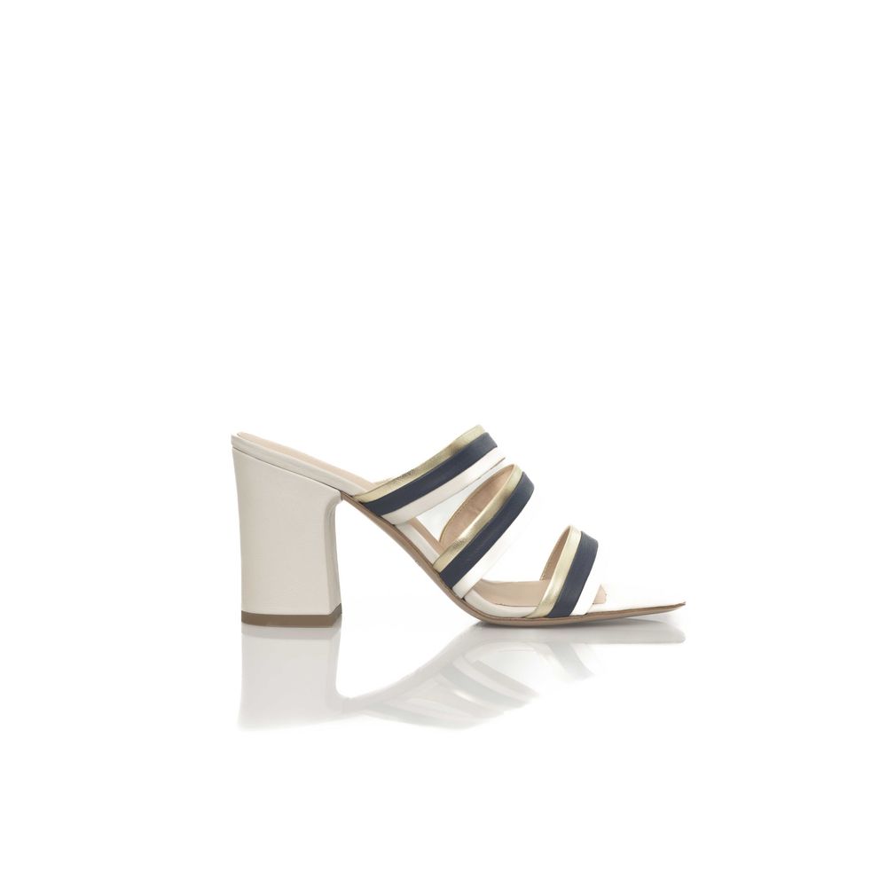 Cerruti 1881 White Goat Leather Women Sandal EU38 | US8