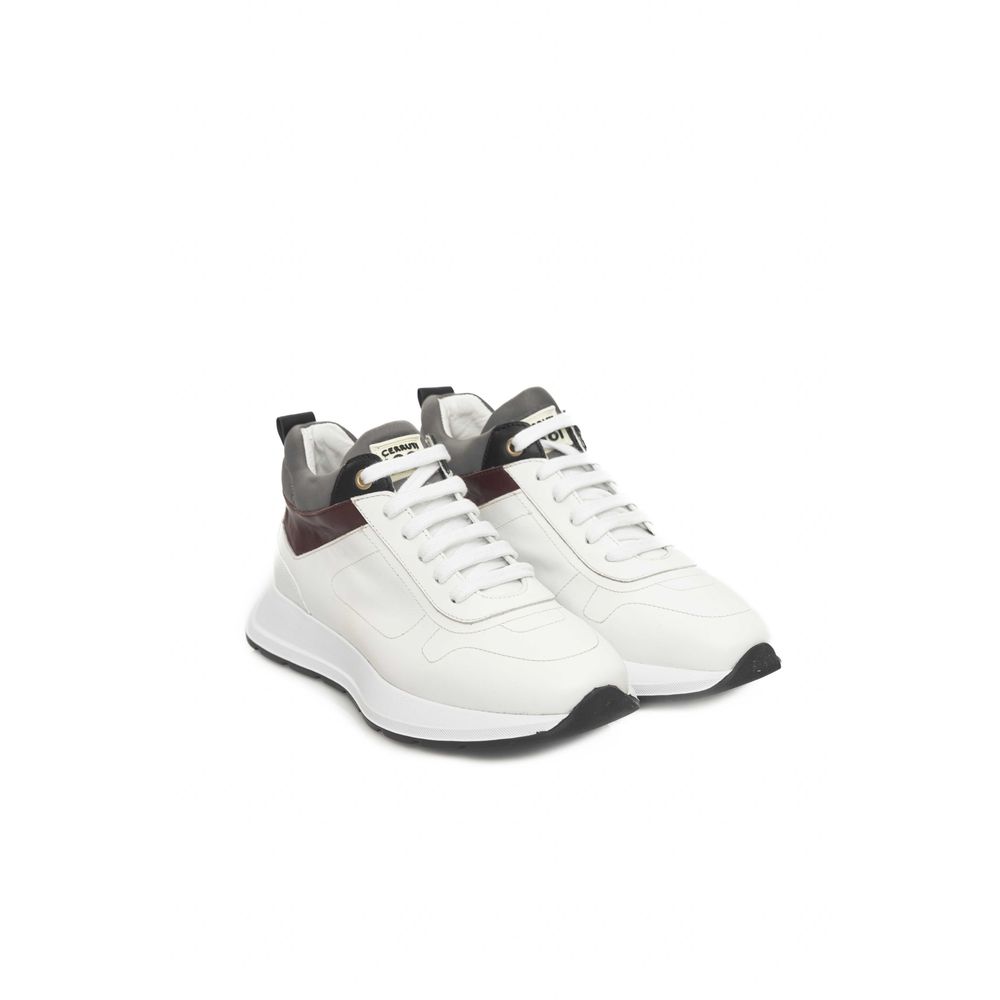 Cerruti 1881 White Leather Women Sneaker EU38 | US8