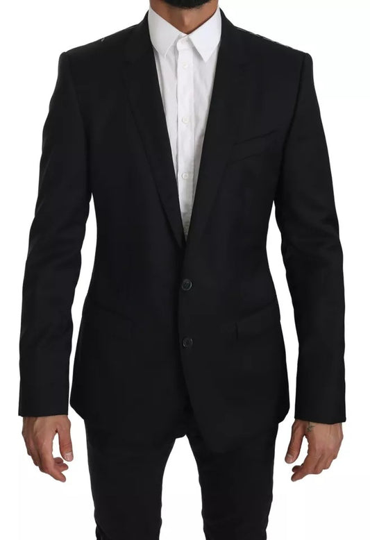 Dolce & Gabbana Black Slim Jacket Coat Blazer MARTINI IT46 / S